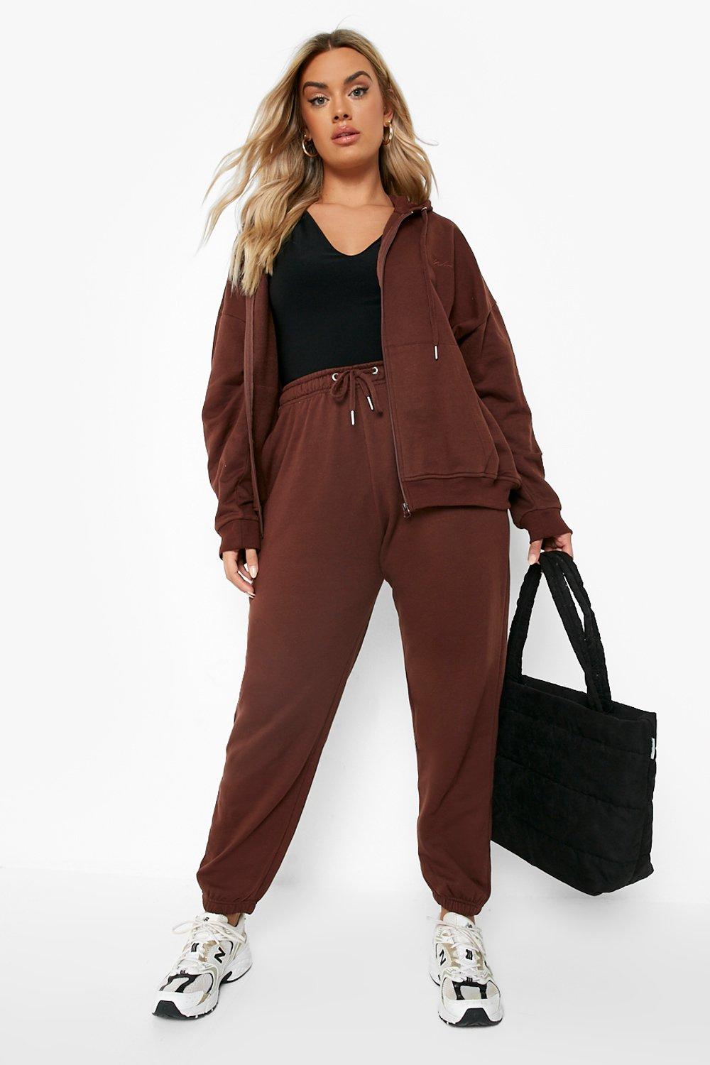 oversized brown joggers