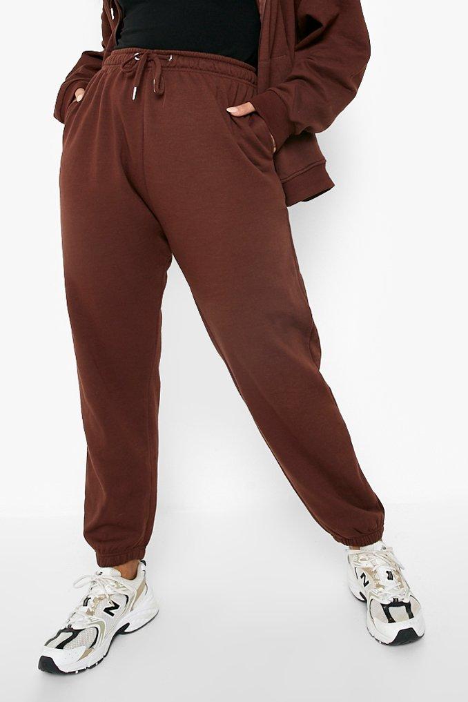 oversized brown joggers