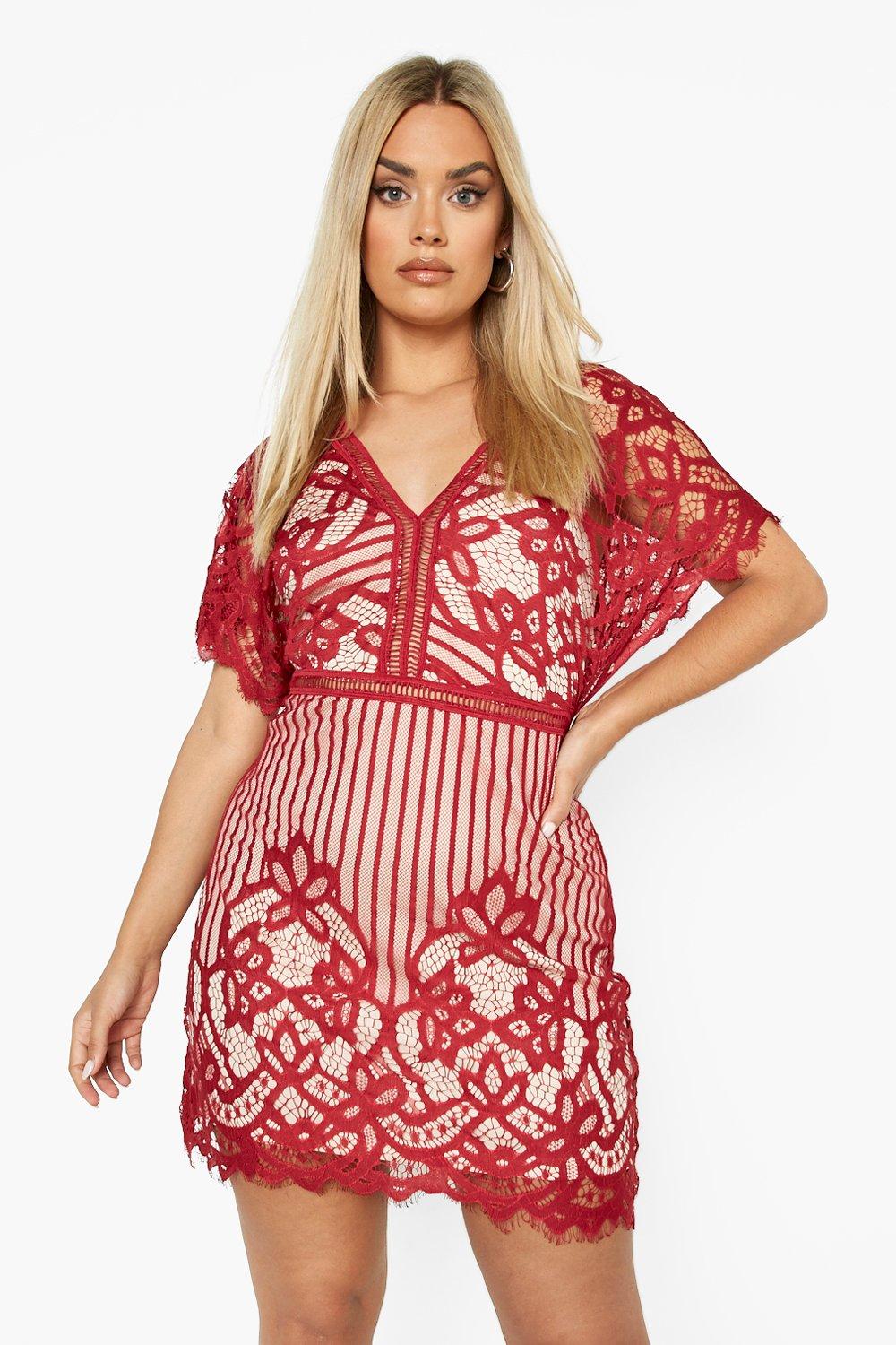 Boohoo angel sleeve ruched outlet mini dress in red