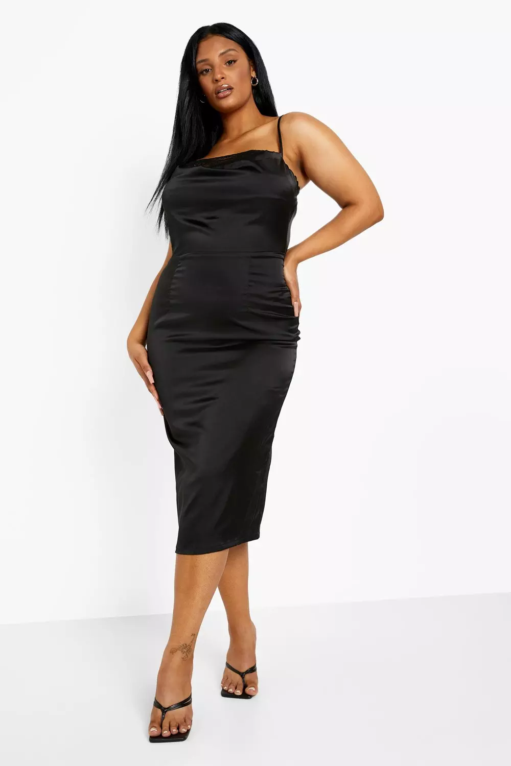 Express satin outlet strappy sheath dress