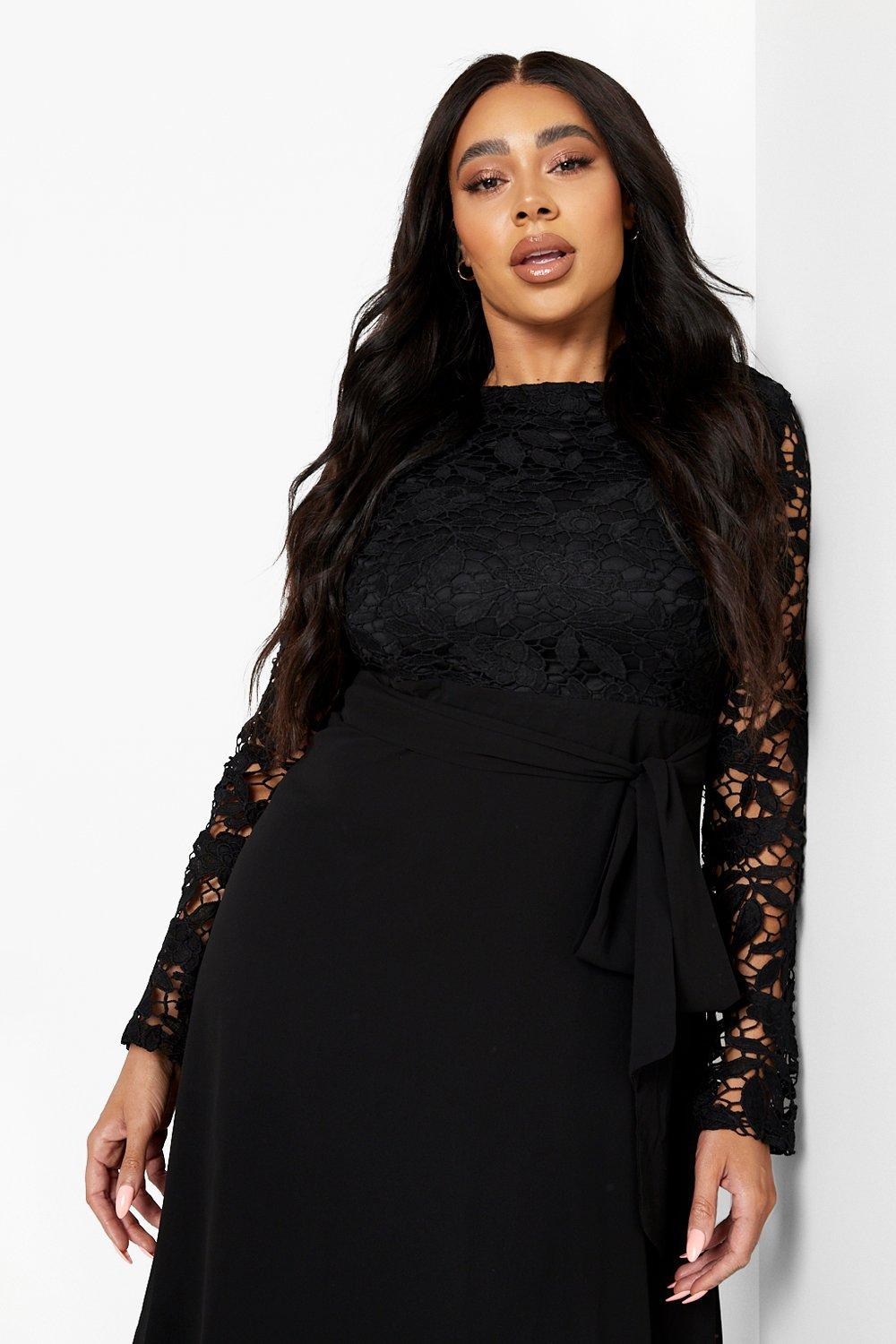 Lace contrast dress best sale