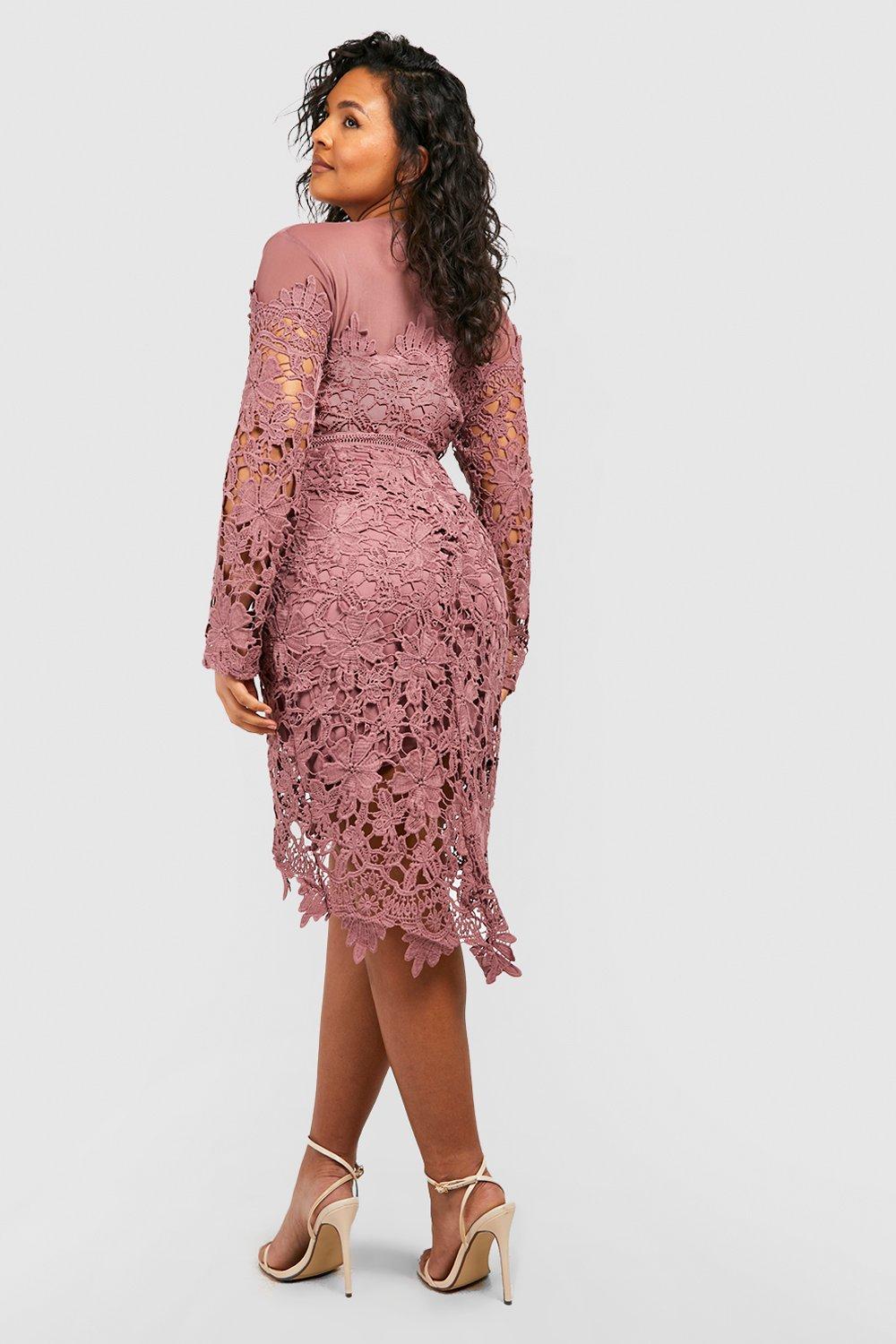 Plus Occasion Embroidered Floral Midi Dress boohoo NZ