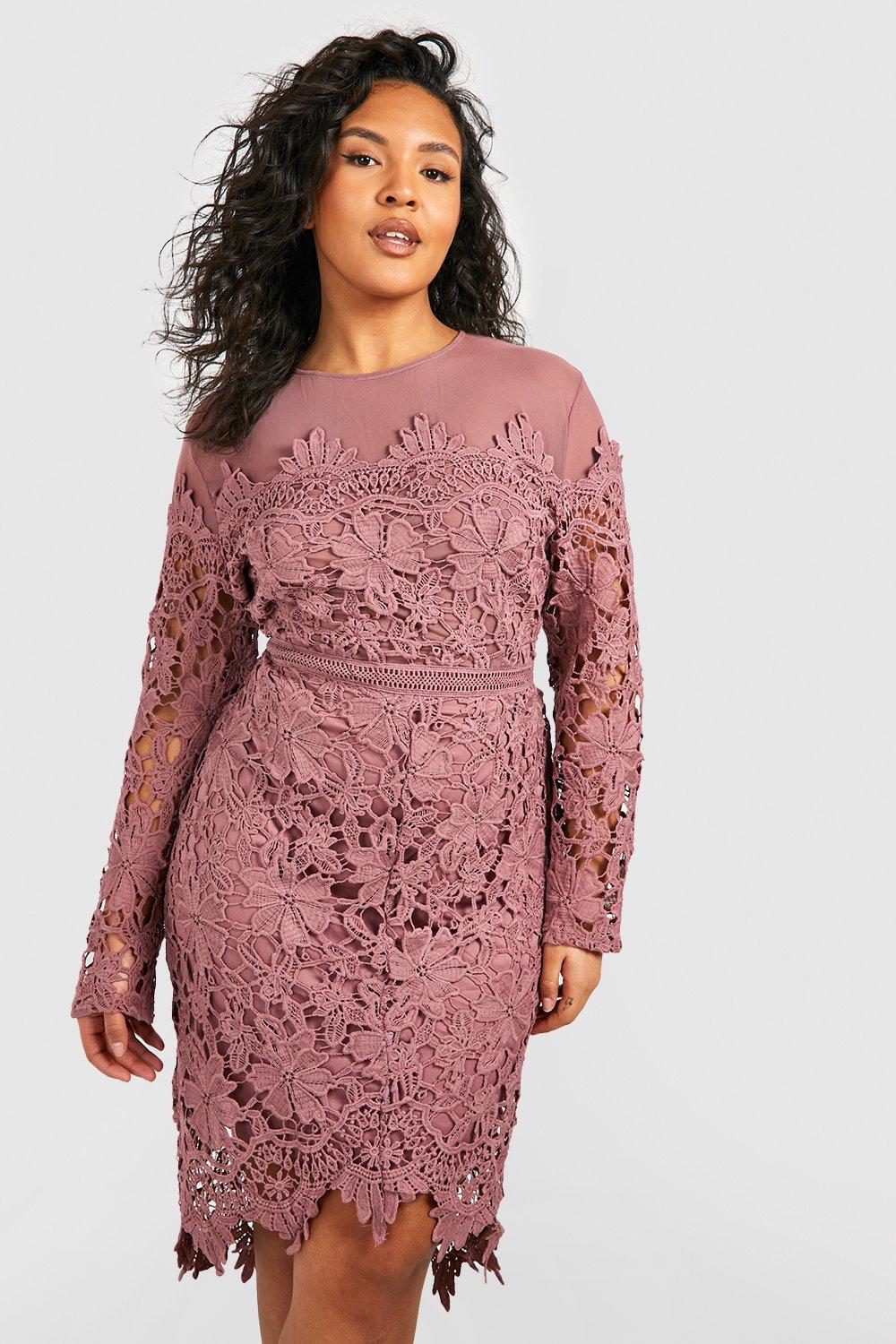 Rose pink shop lace dress