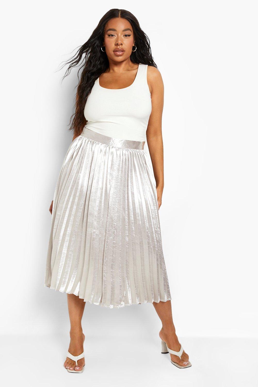 Silver skirt plus outlet size