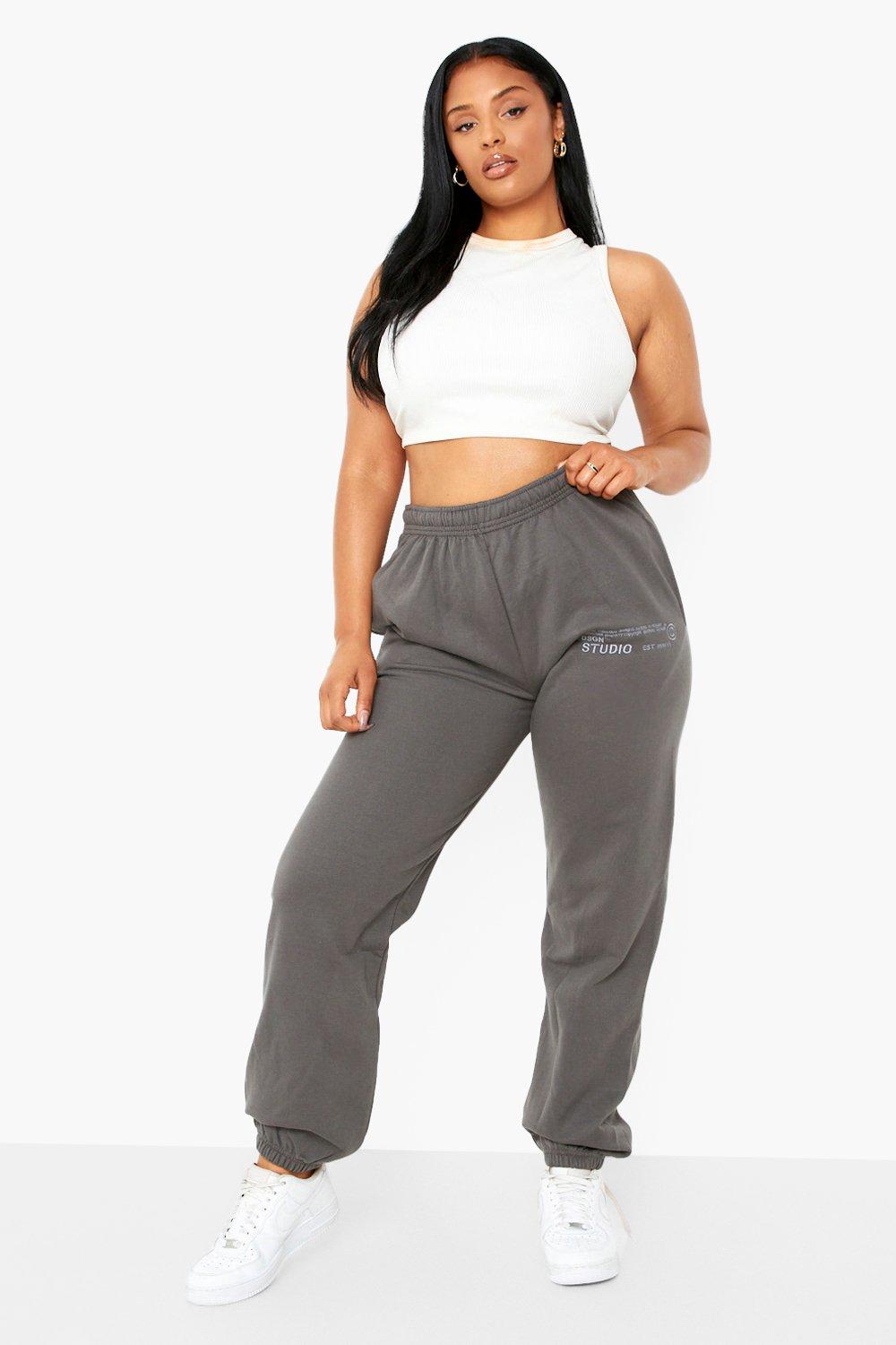 Grey Plus Dsgn Studio Embroidered Joggers