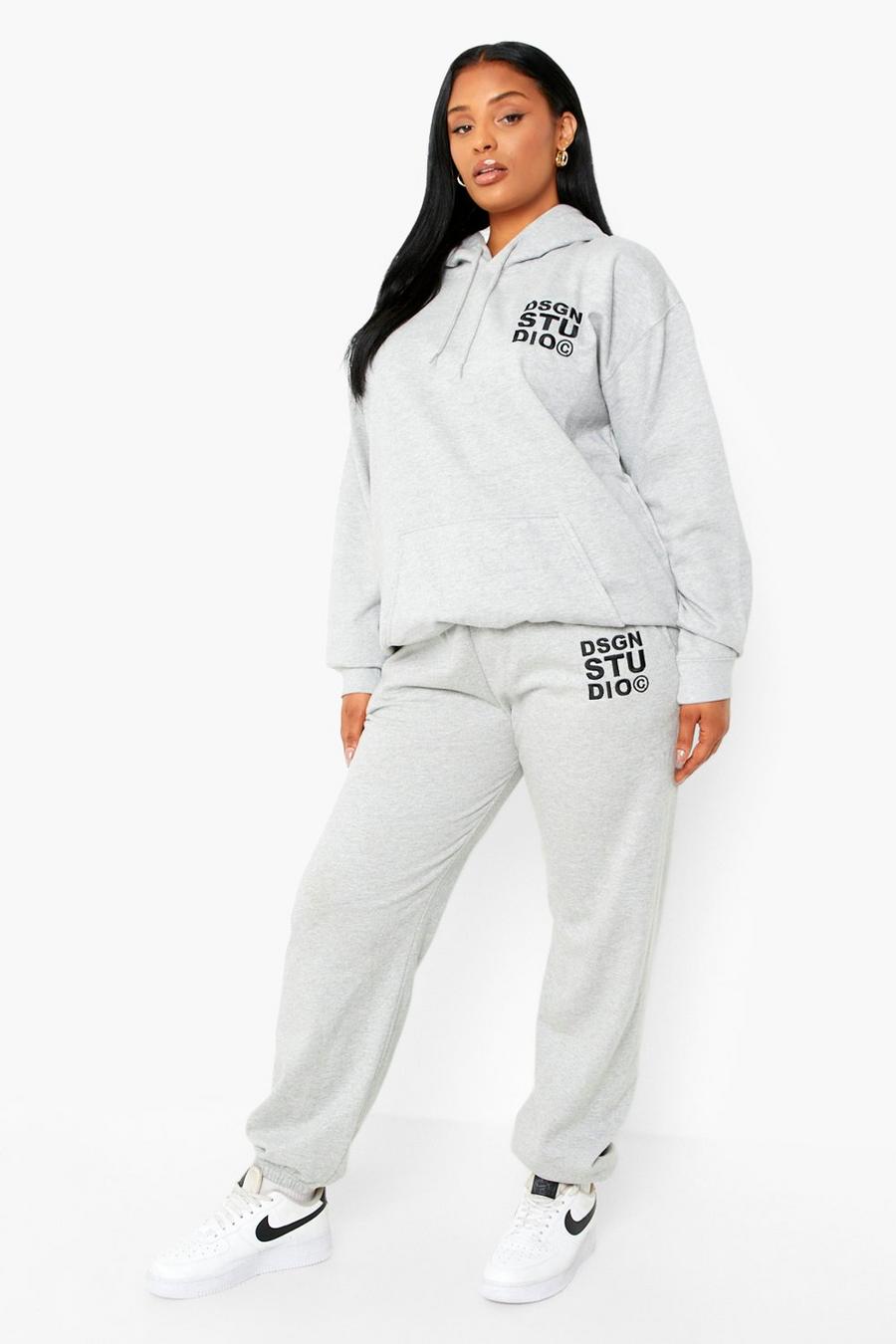 Grey Plus Dsgn Studio Embroidered Joggers image number 1