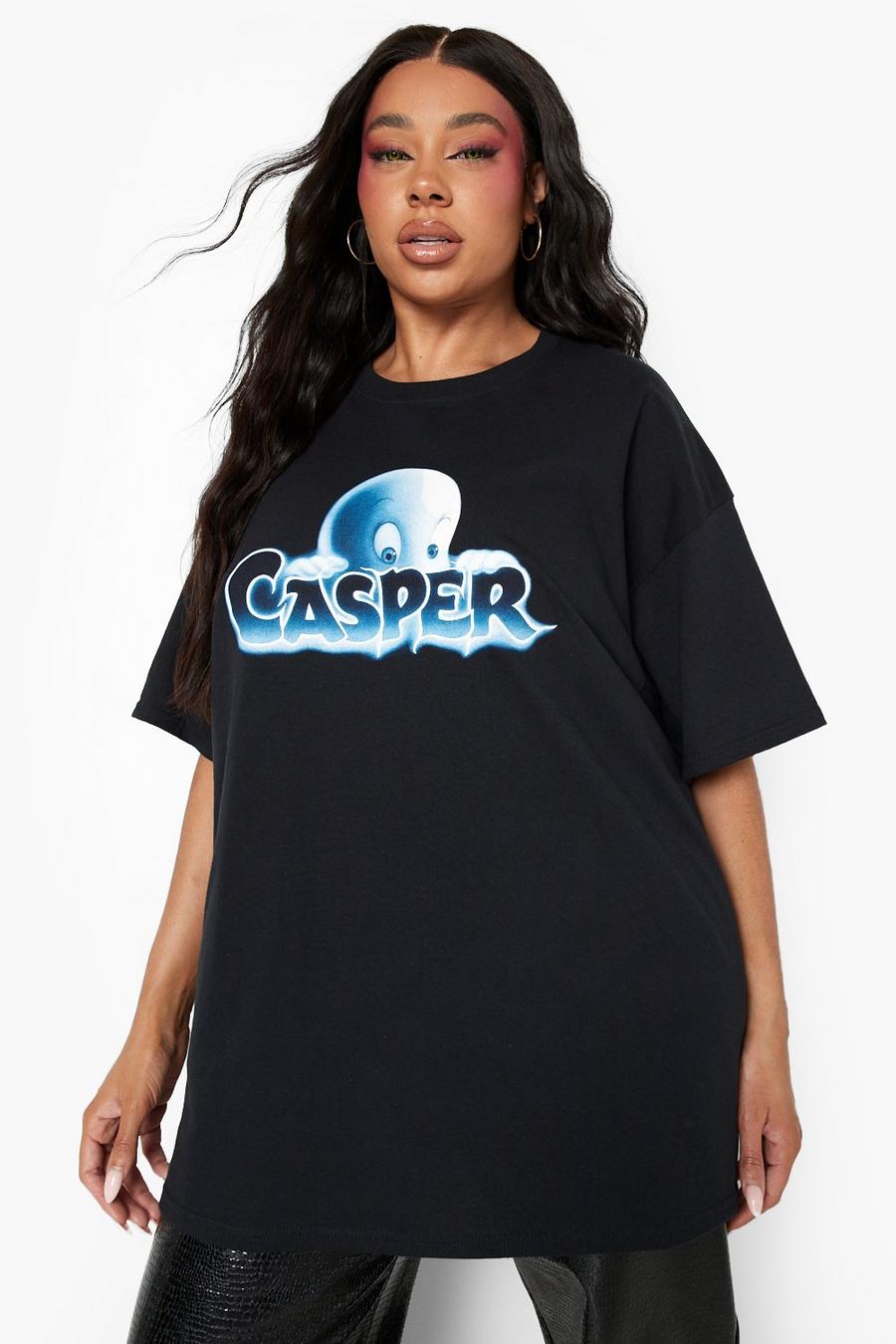 Grande taille - T-shirt à imprimé Casper - Halloween, Black image number 1