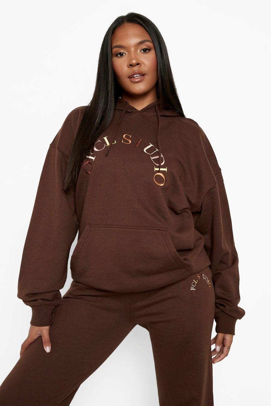 Chocolate Plus Ofcl Studio Embroidered Hoodie image number 1