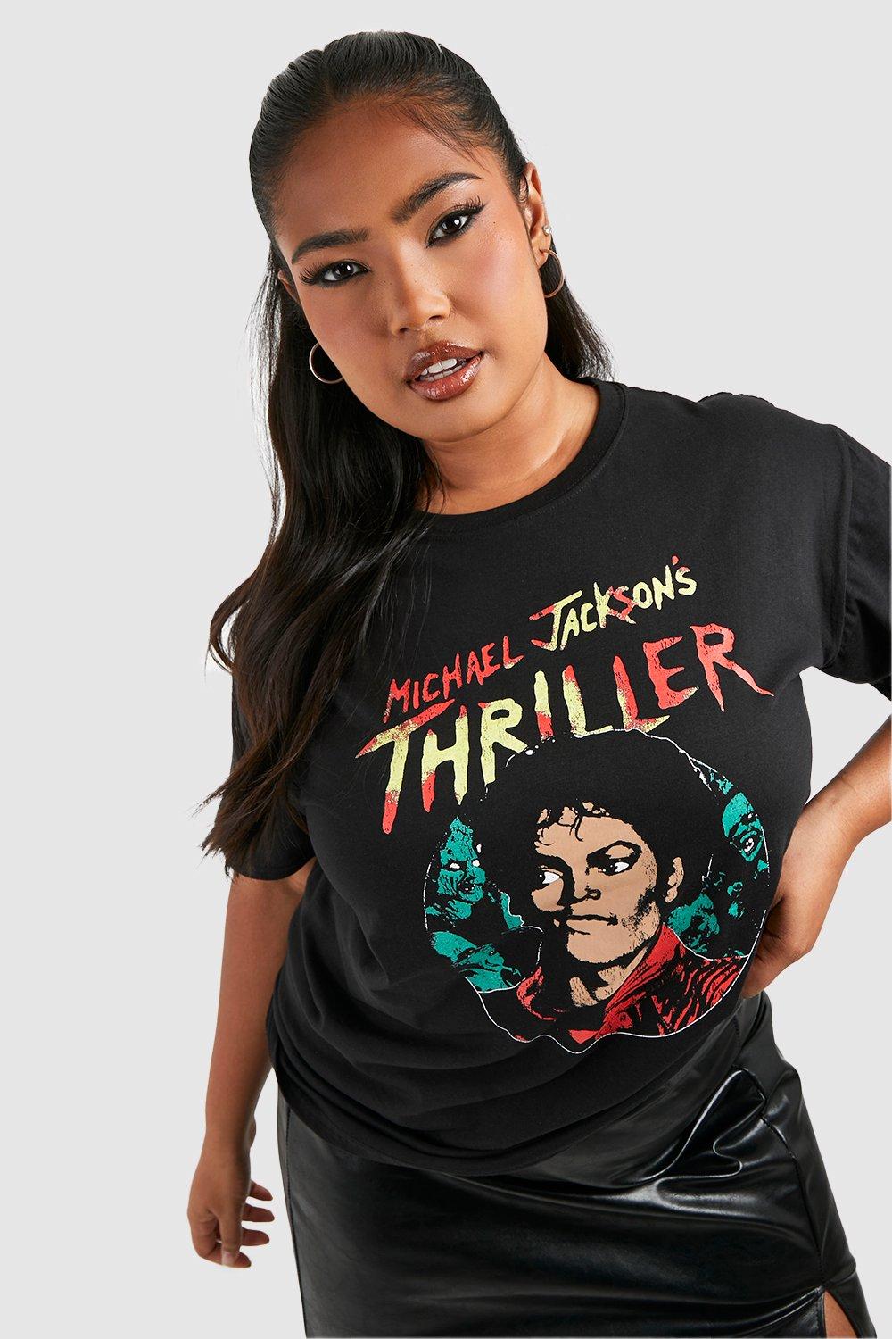 Women's Plus Halloween Michael Jackson License T-shirt
