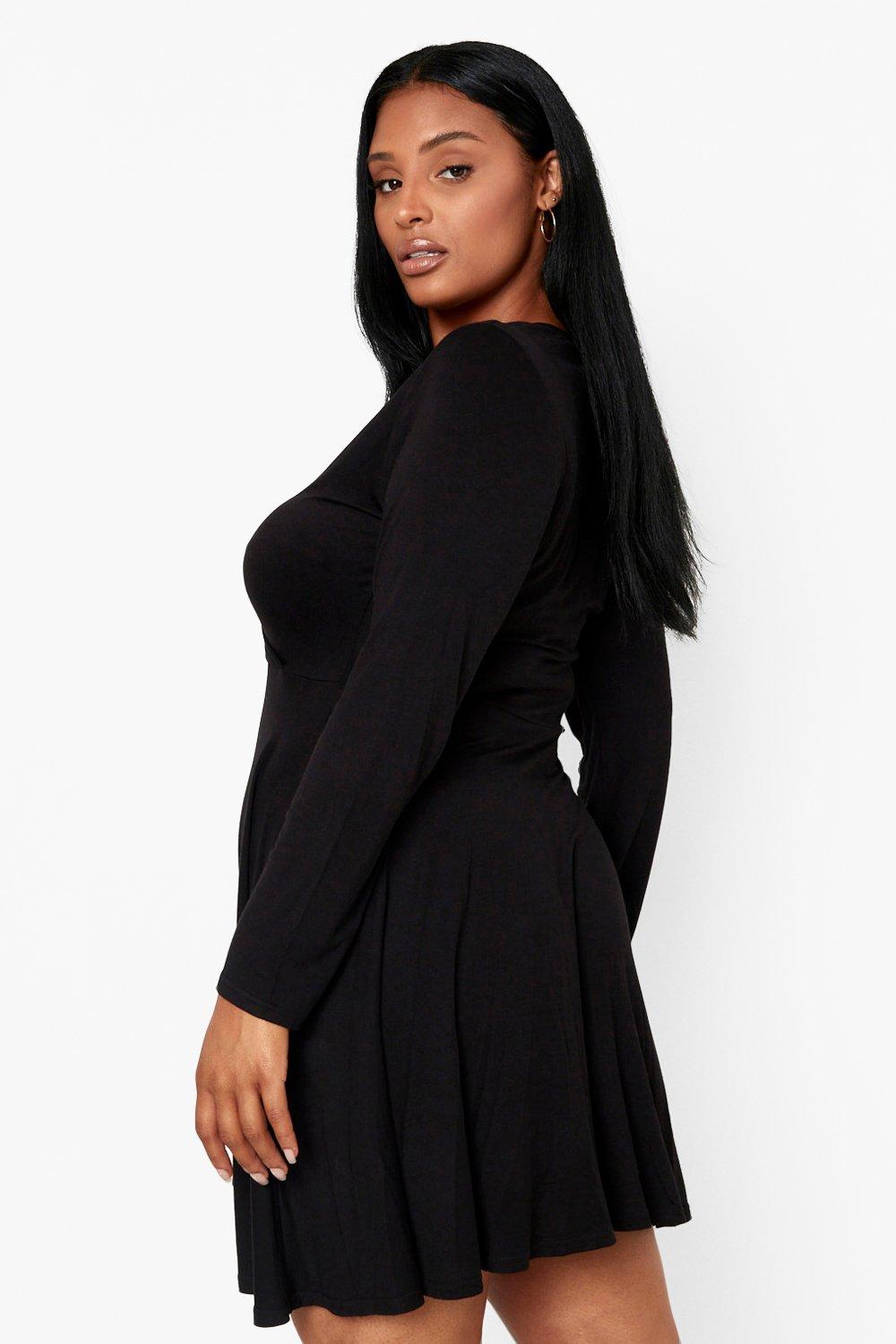 Black jersey clearance skater dress