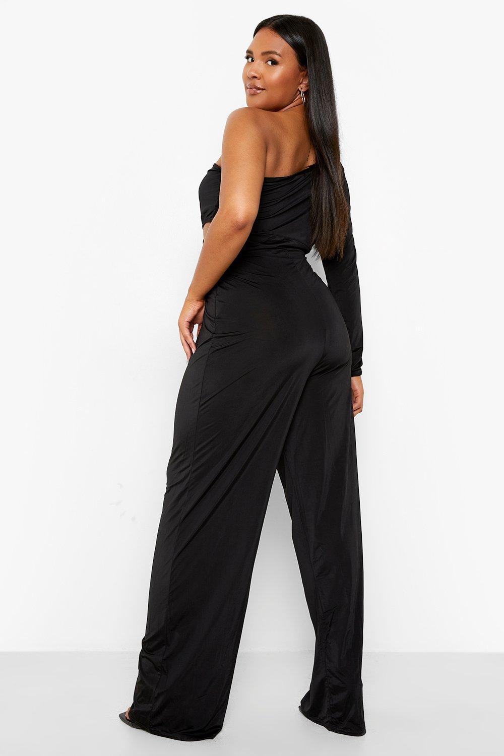 Petite Embellished Velvet Flare Jumpsuit