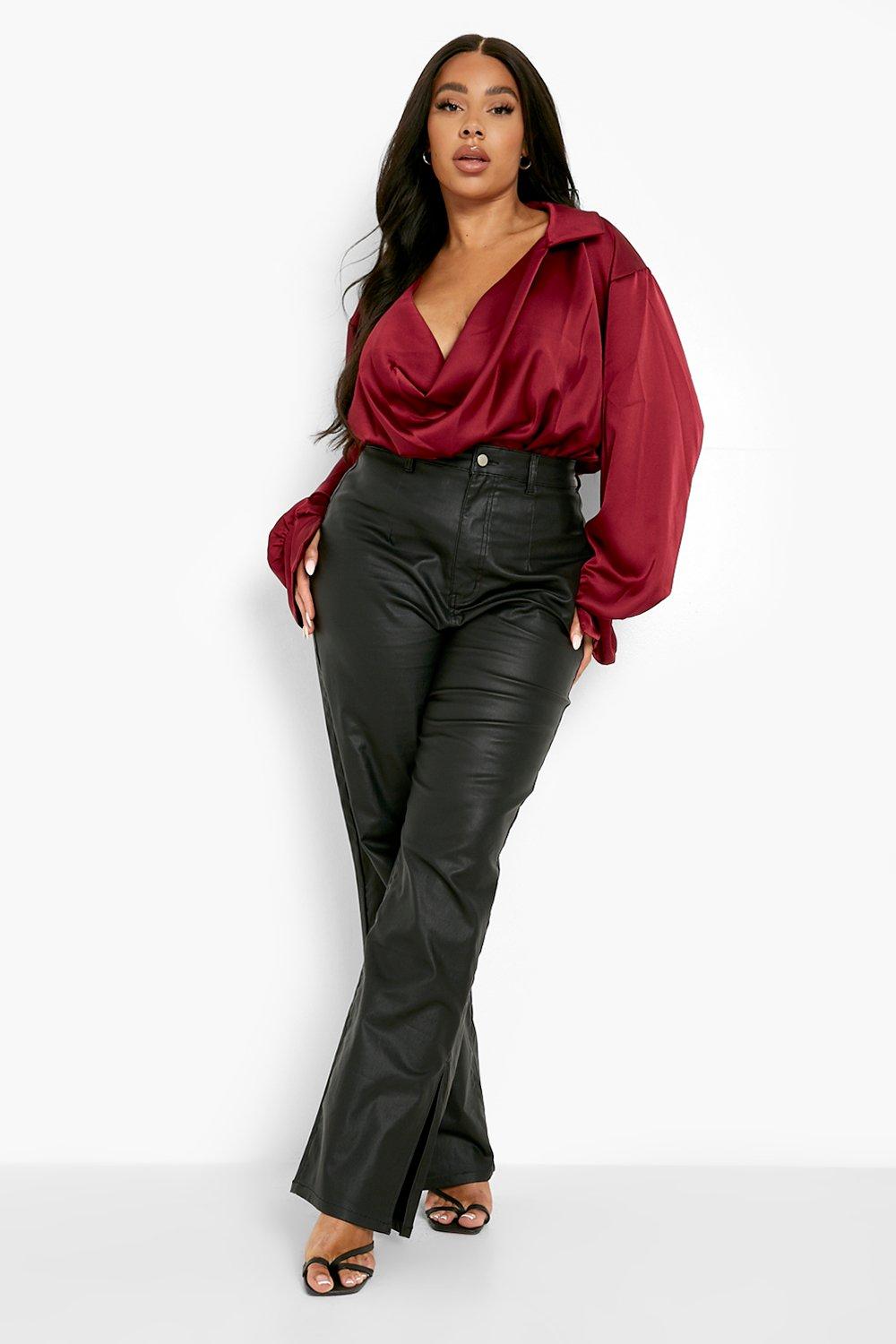 Plus size satin blouse deals