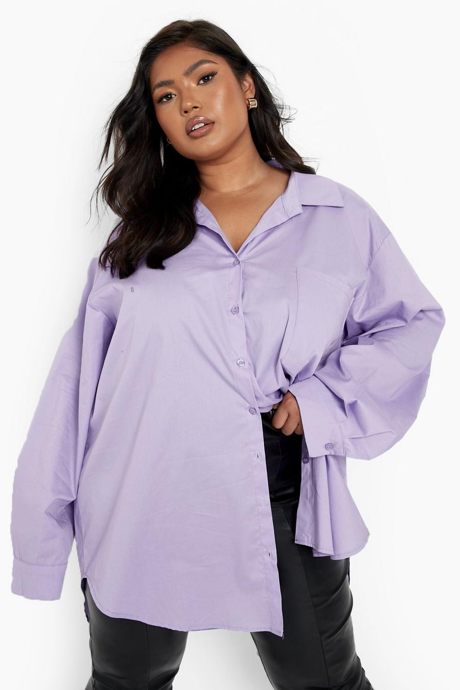 Orchid Plus Oversized Cotton Shirt image number 1