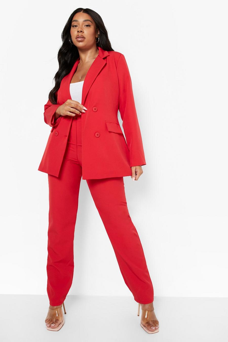 Red Plus Tailored Suit Trousers image number 1