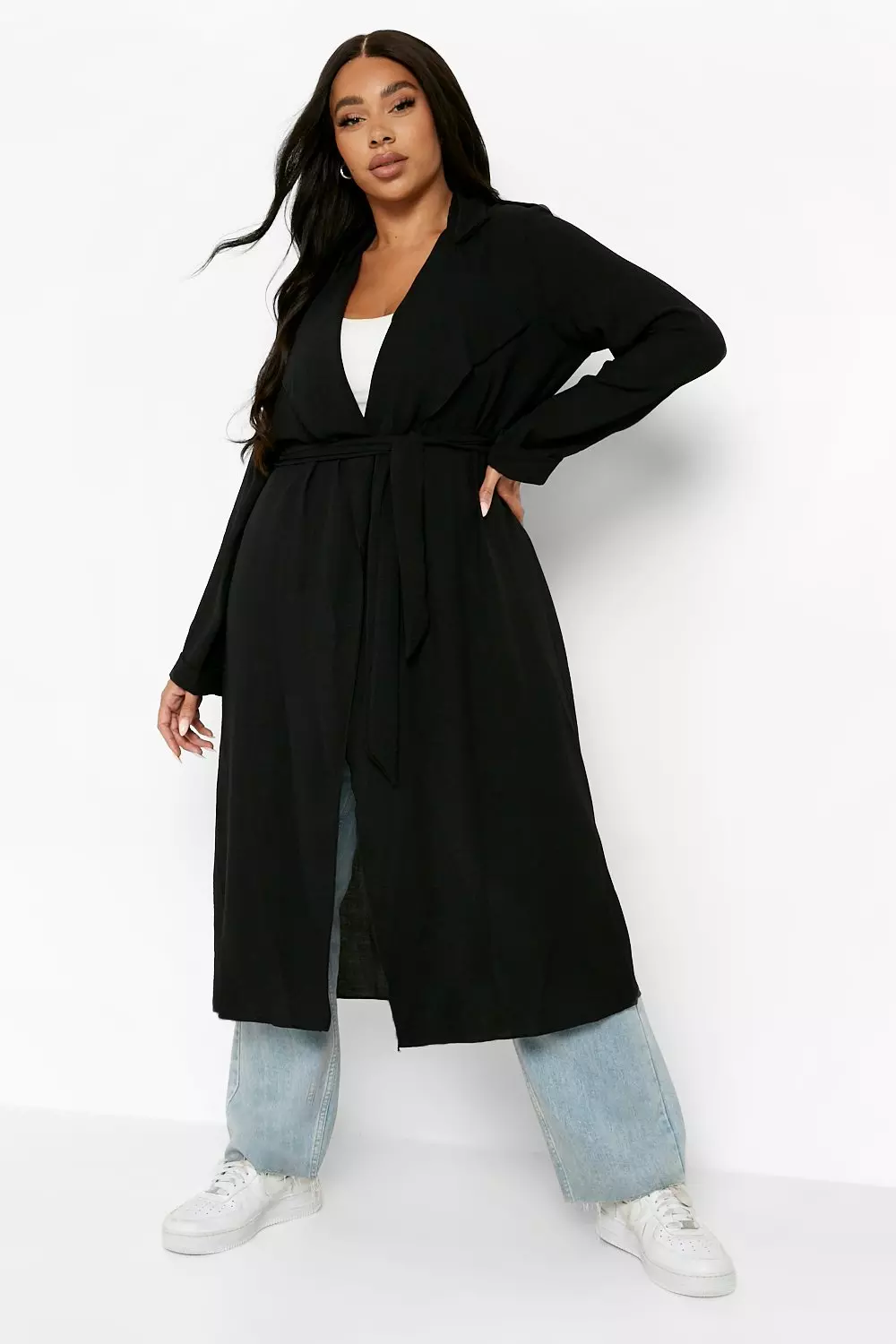 Black lightweight 2025 duster jacket