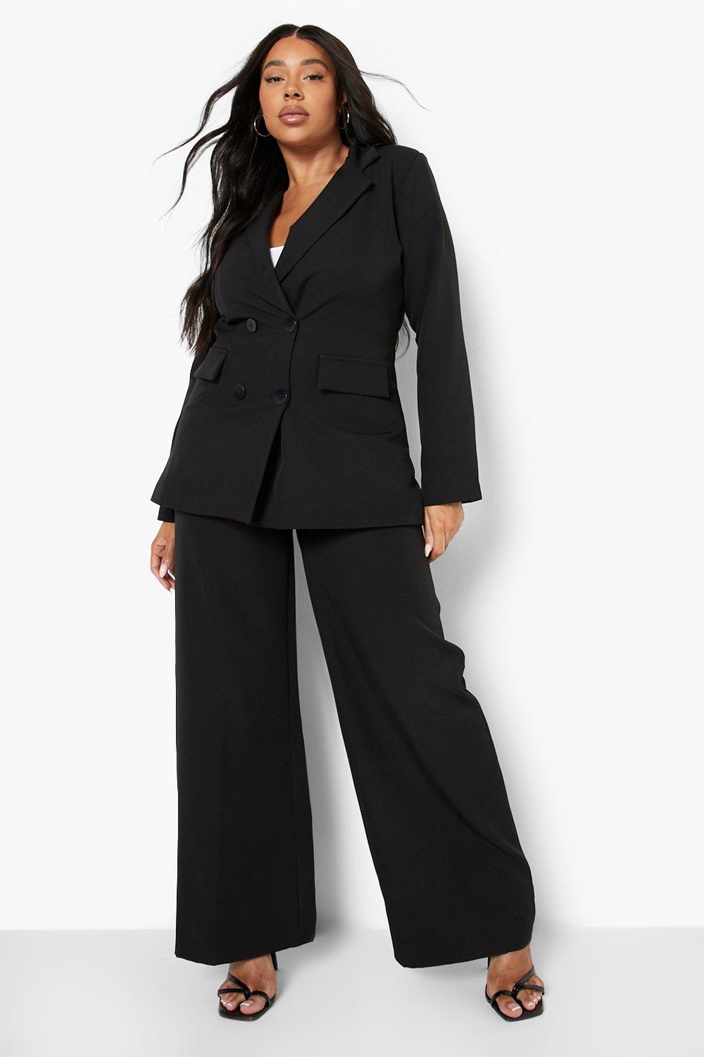 Ladies Bnwt Blazer With Tailored Contour Trouser Black Suit Womens Plus Size