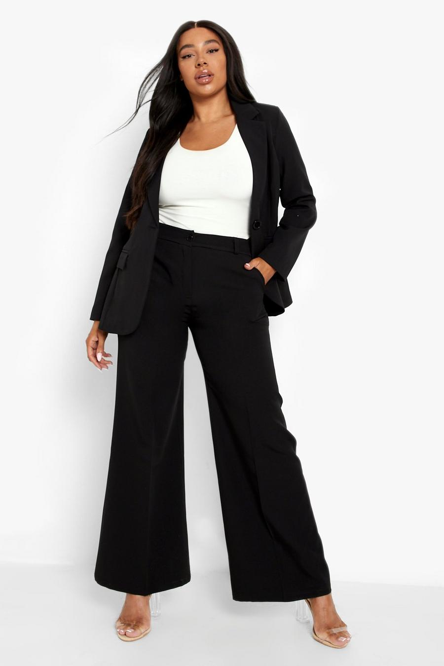 Black Plus Tailored Trouser Suit image number 1