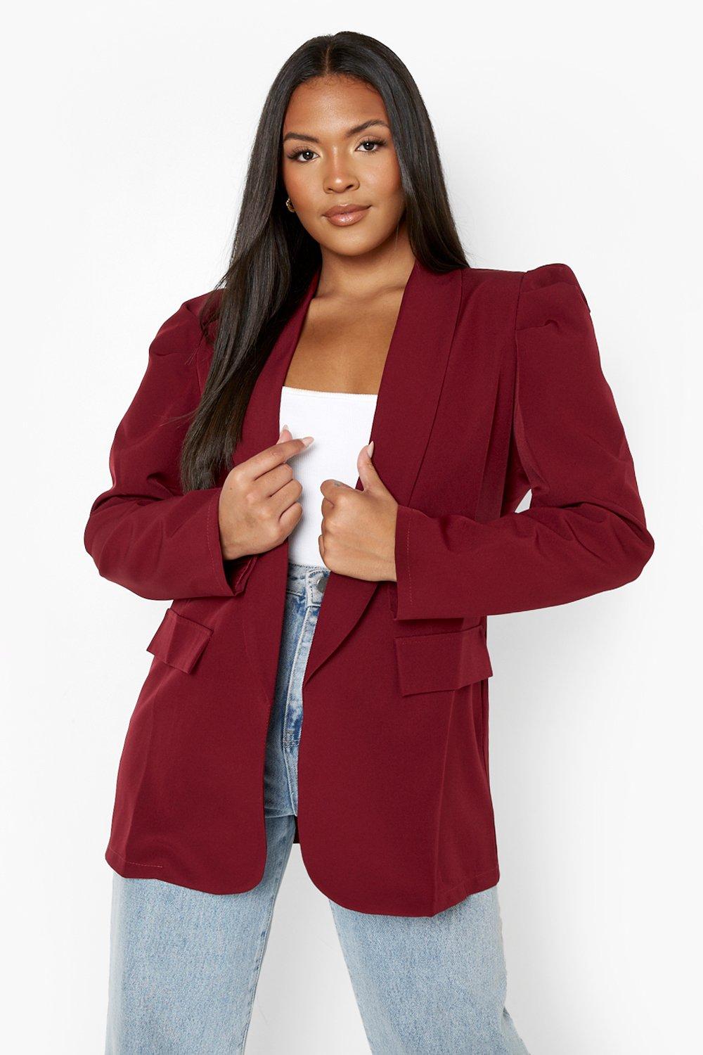 Puffy sale sleeve blazer