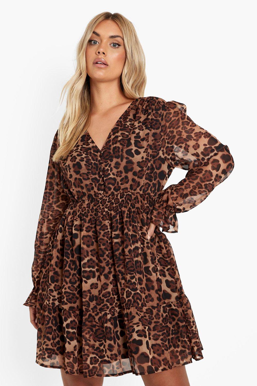 Leopard 2025 chiffon dress