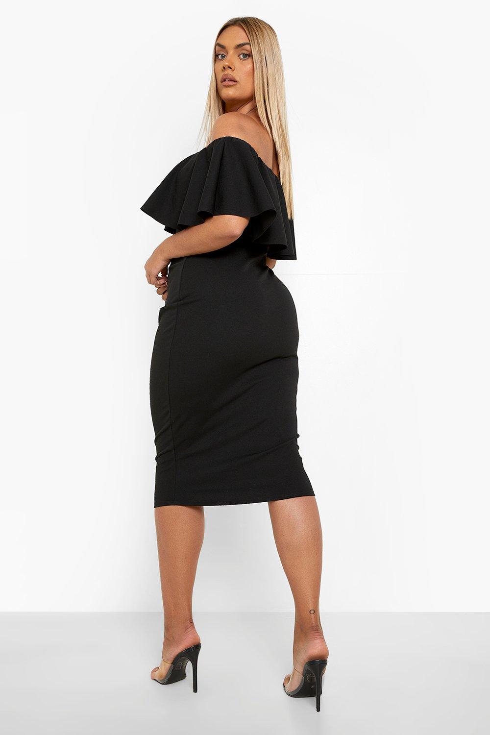 Black dress cheap boohoo