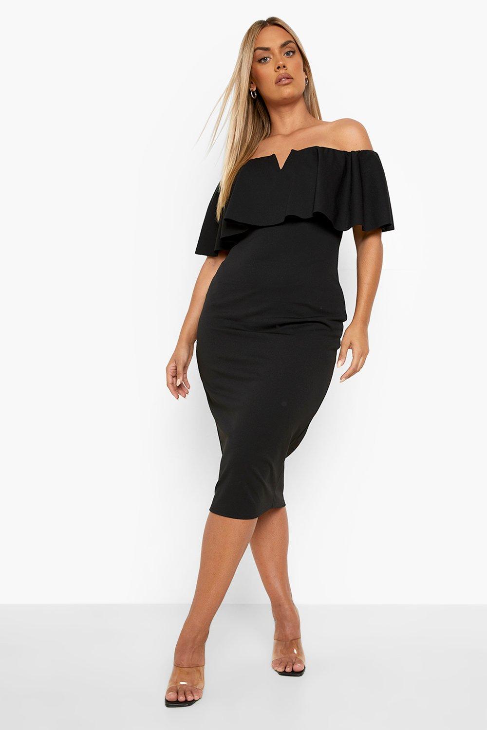 Plus size off the shoulder sales midi dress