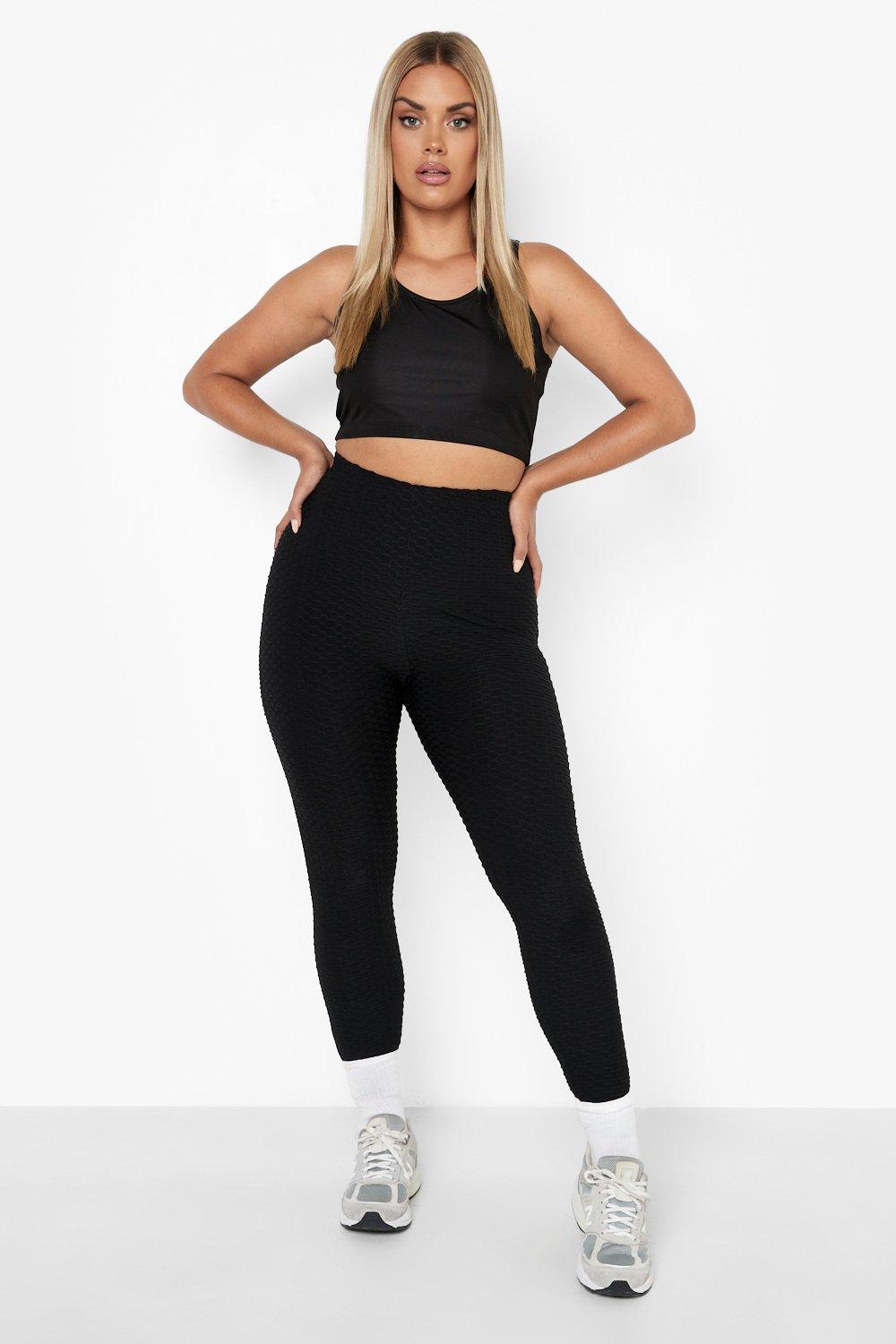Plus Textured Booty Boosting Workout Leggings
