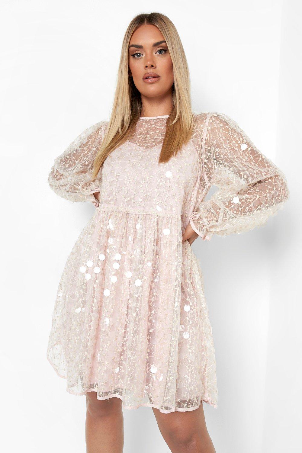 Boohoo rose hot sale gold dress