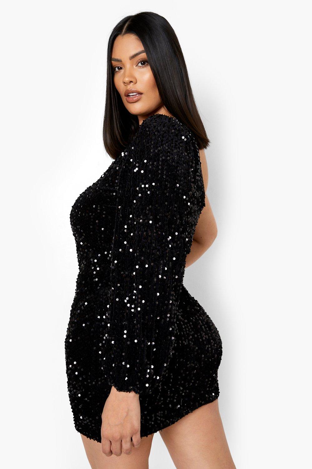 Black sequin store dress size 18