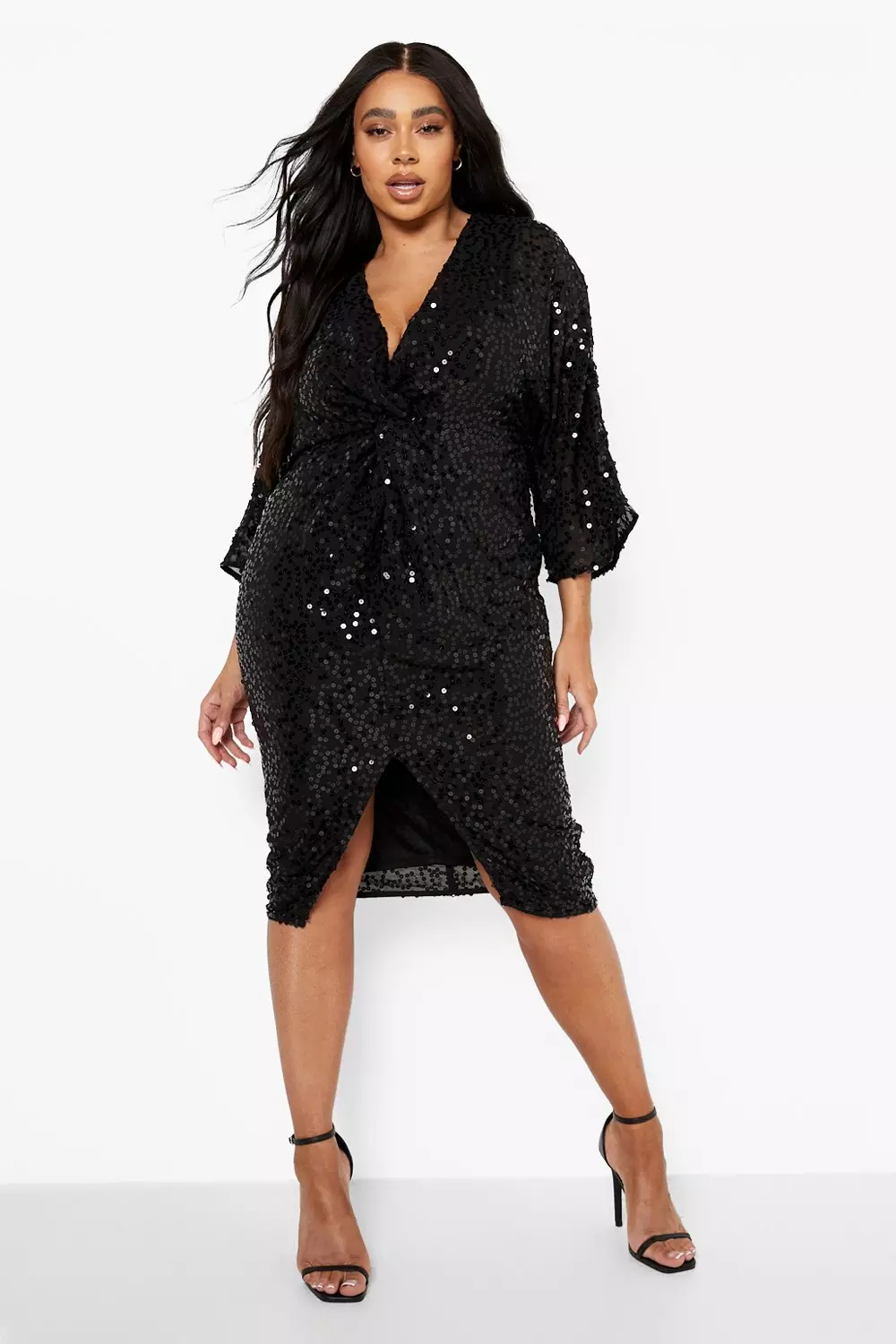 Boohoo twist front outlet dress