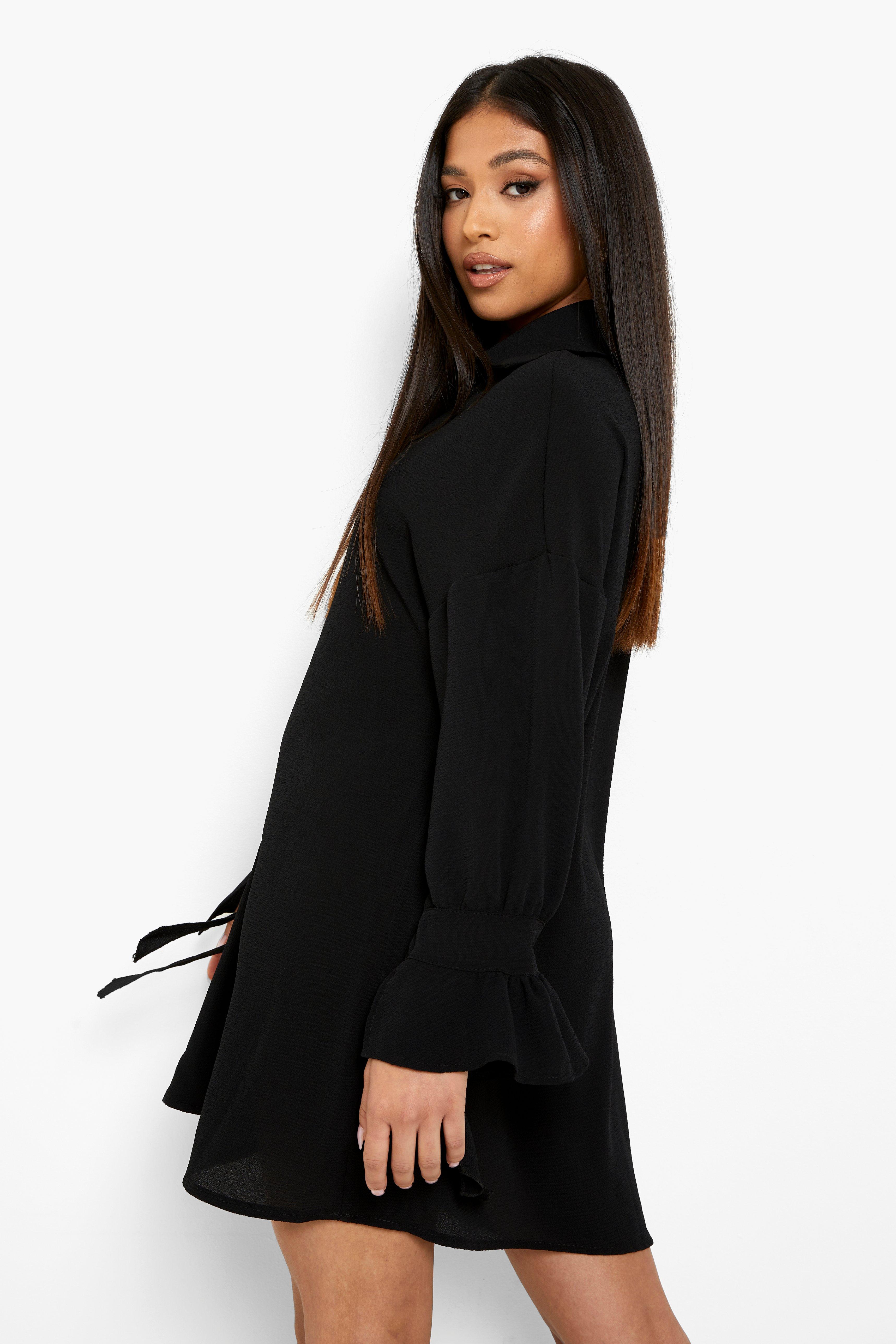 boohoo petite shirt dress