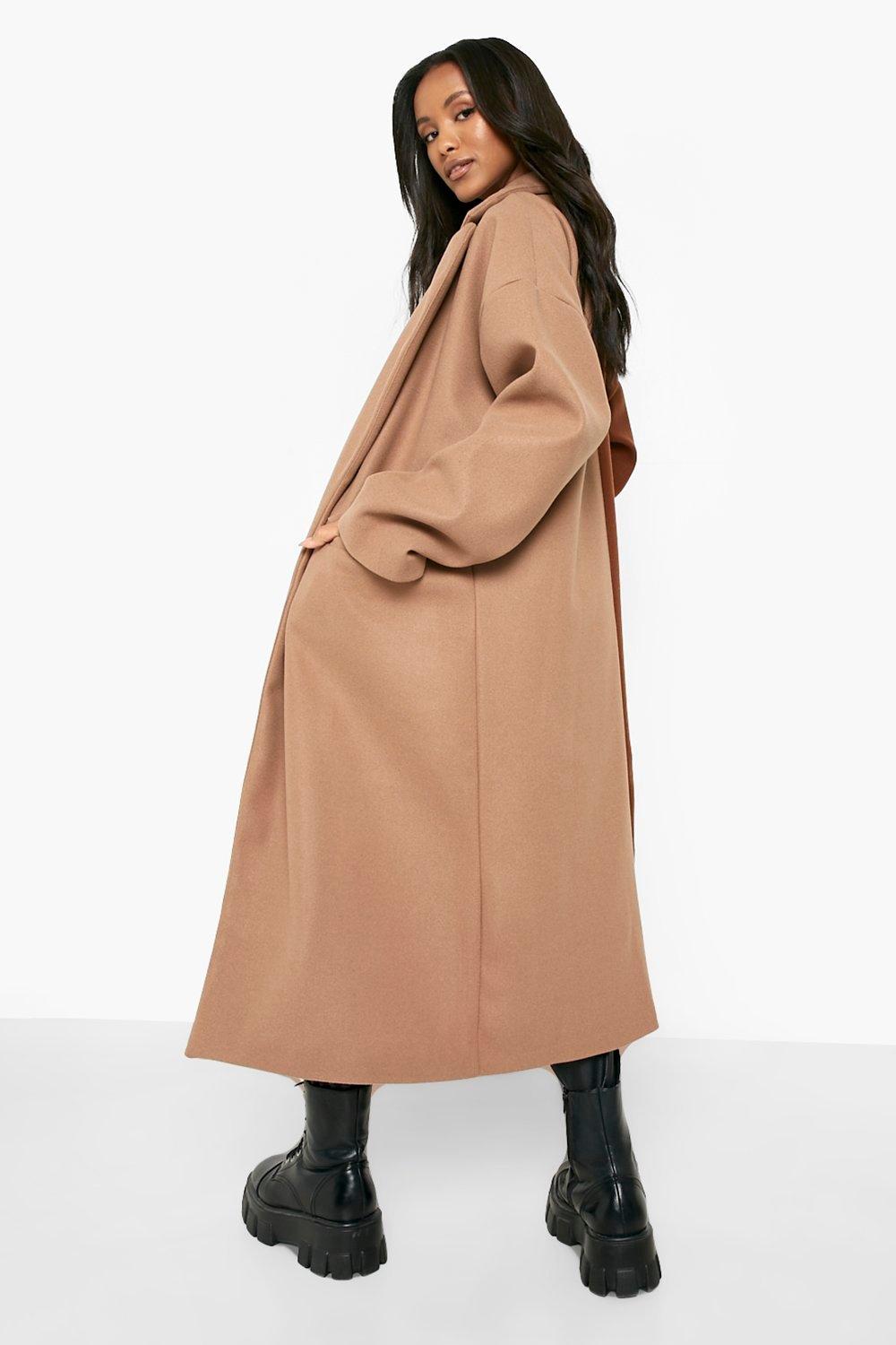 Womens petite camel wool on sale coat