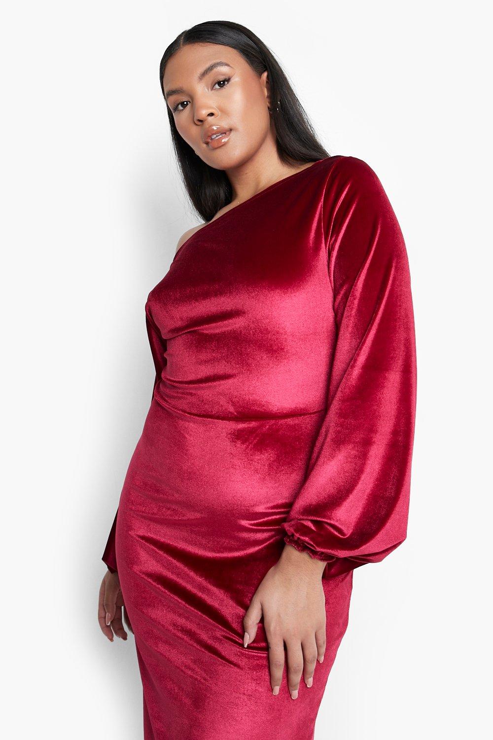 Velvet dress hotsell plus size uk