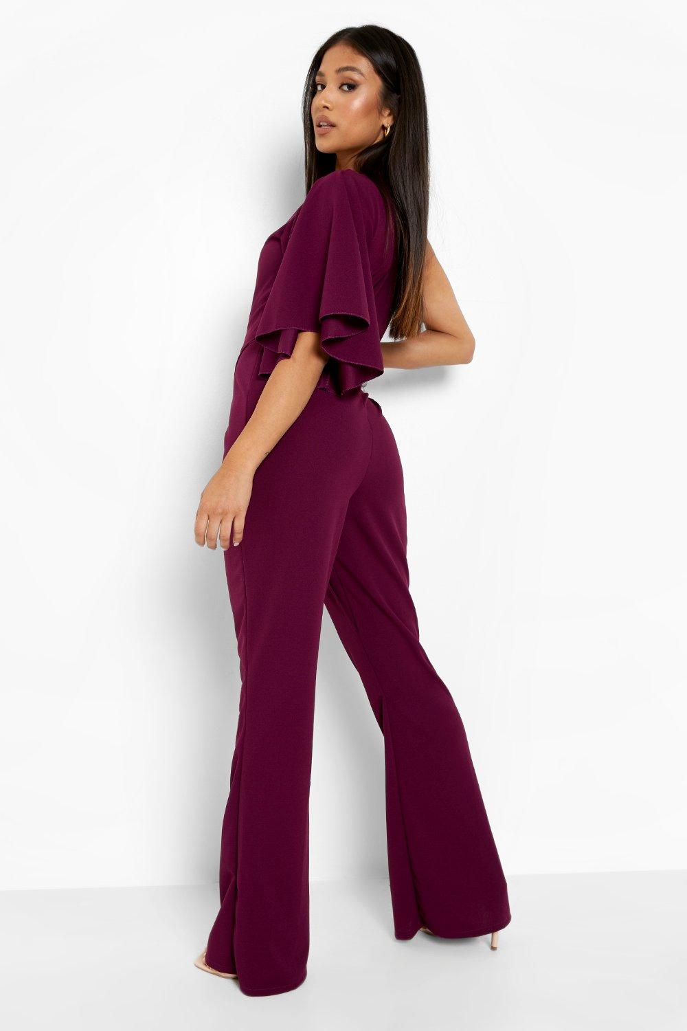 Burgundy jumpsuit petite online