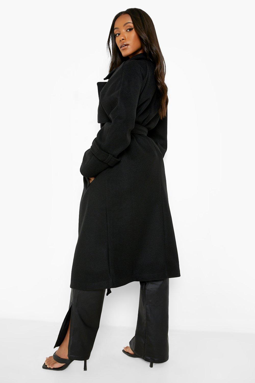 black tailored coat petite