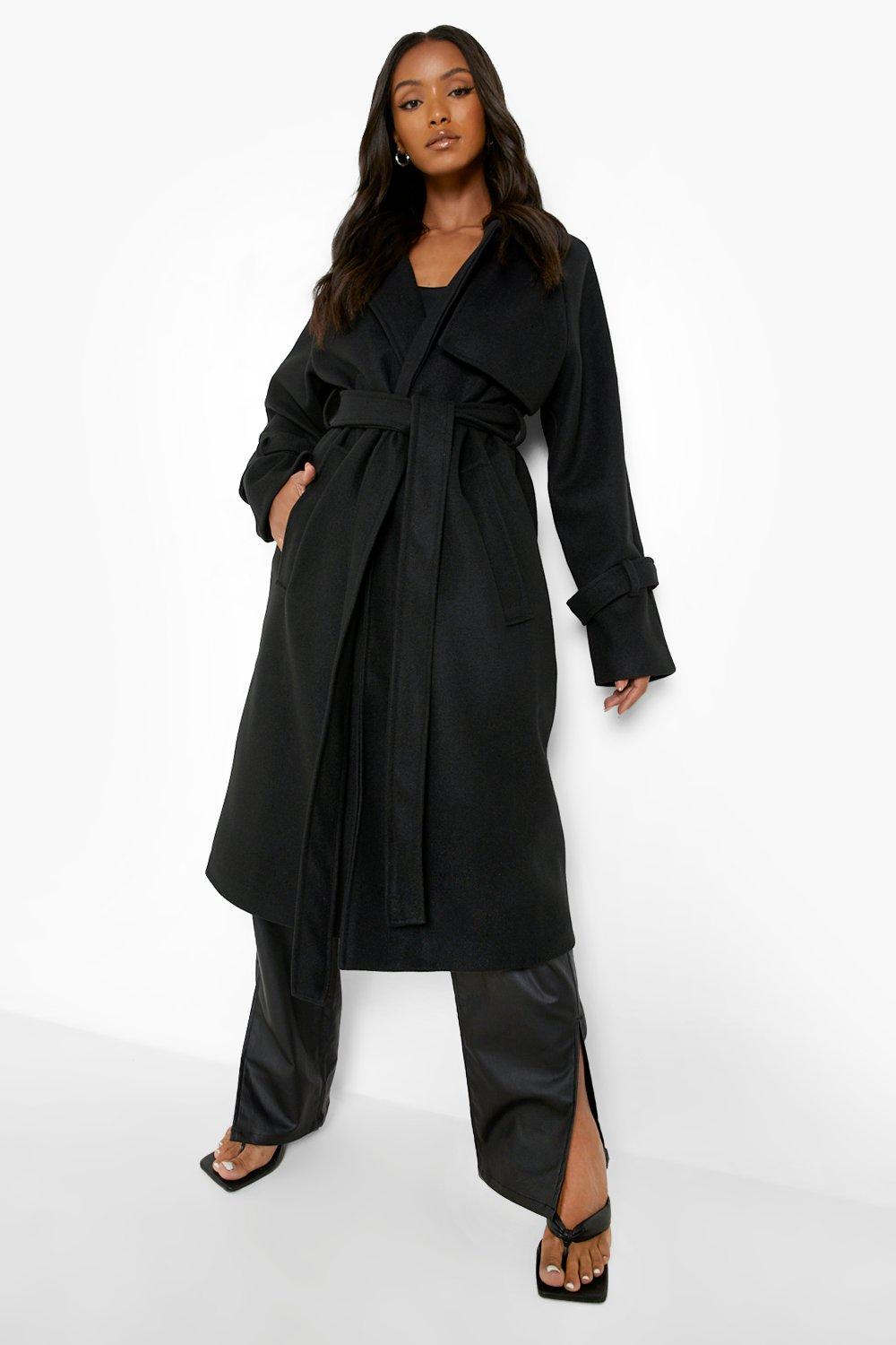 Manteau long best sale avec ceinture femme