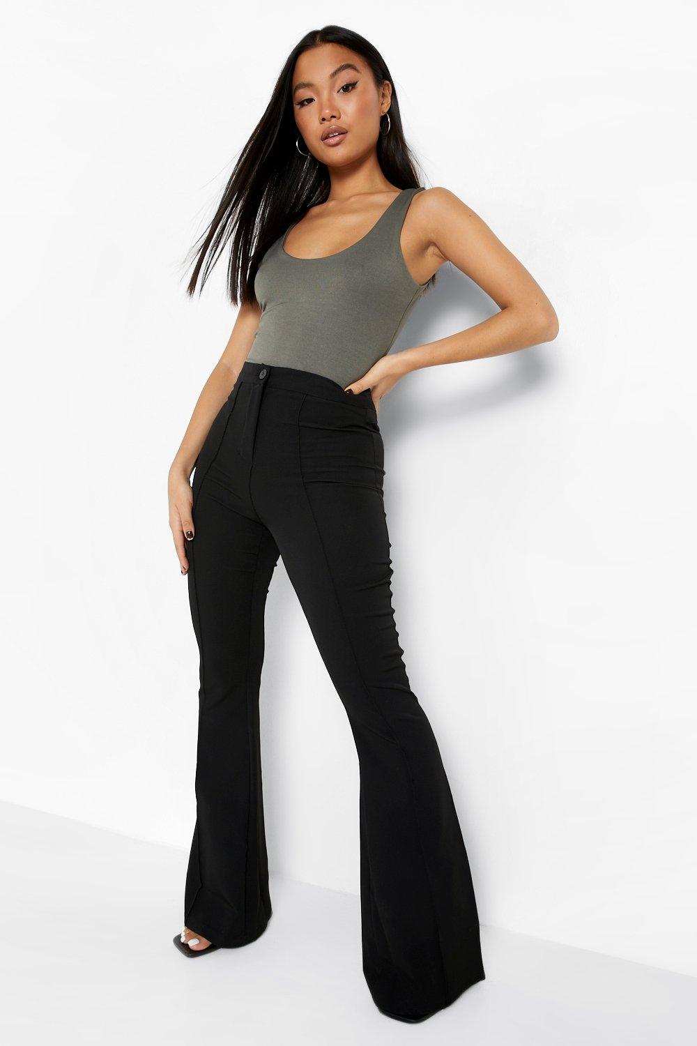 Petite Black Flared Pants, Petite