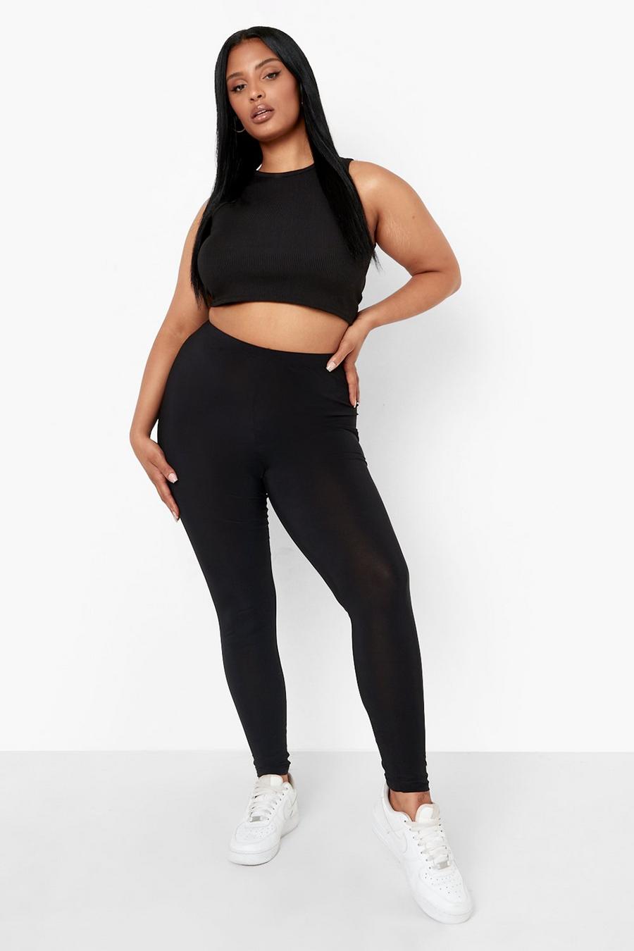 Black Plus Ruched Bum Booty Boosting Workout Leggings image number 1