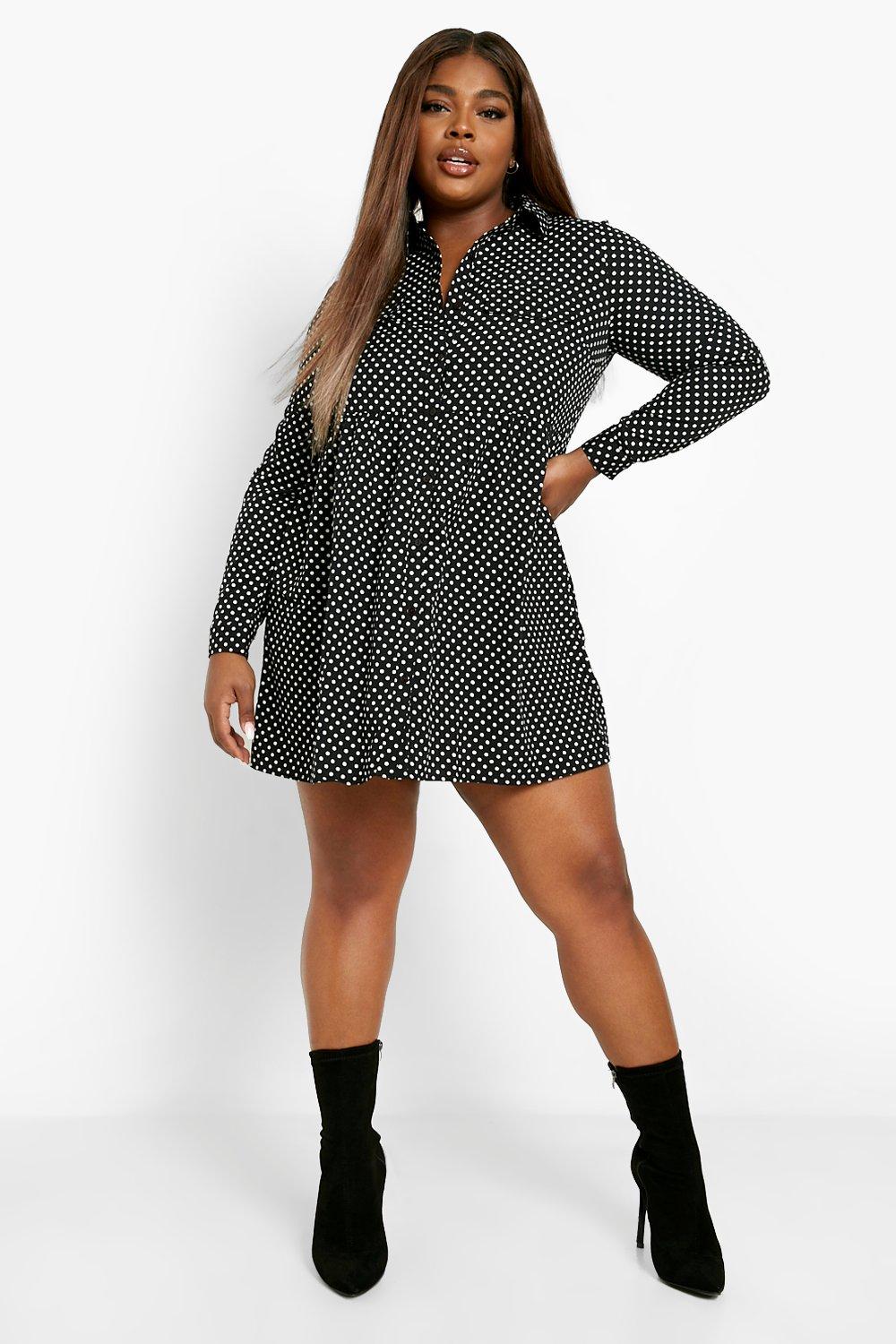 Boohoo dresses shop polka dot