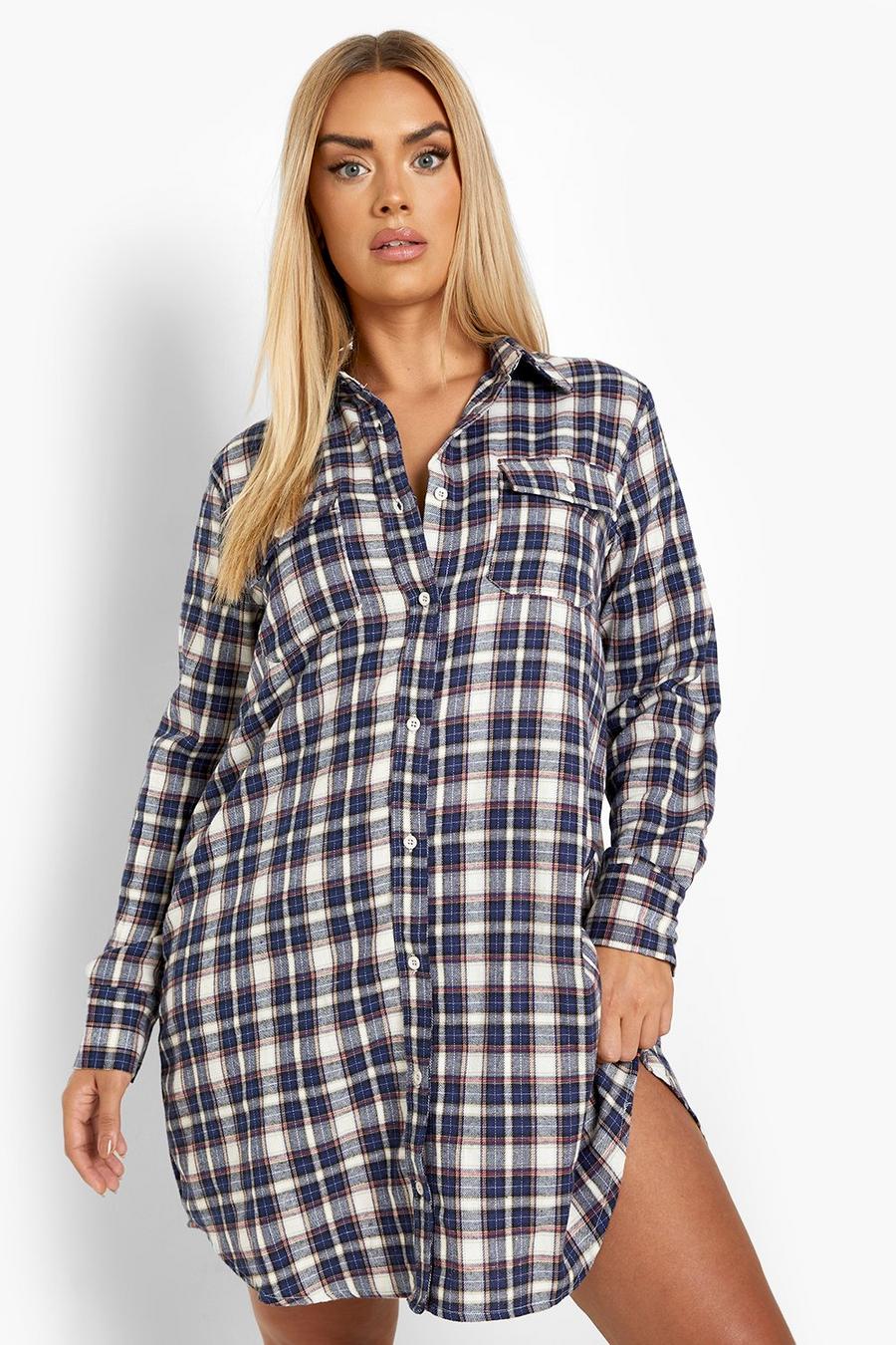 Stone Plus Brushed Flannel Shirt Dress image number 1