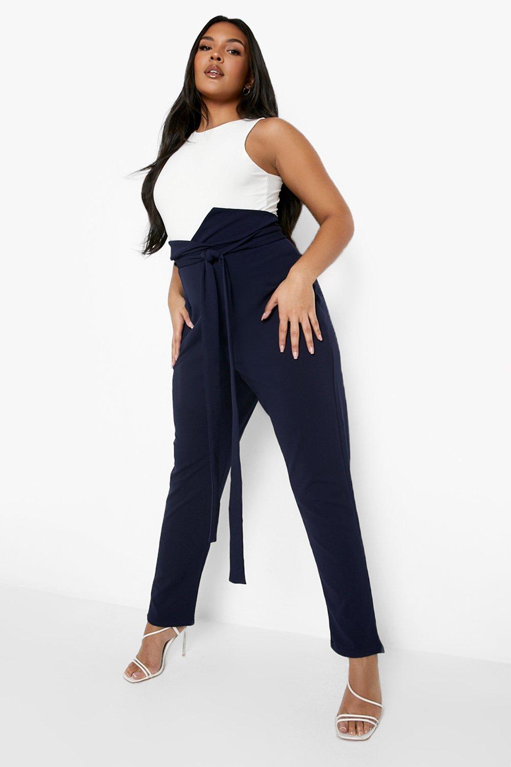 Navy plus size dress pants sale