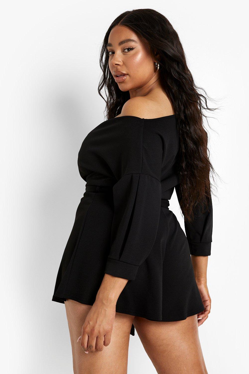 Boohoo black playsuit on sale