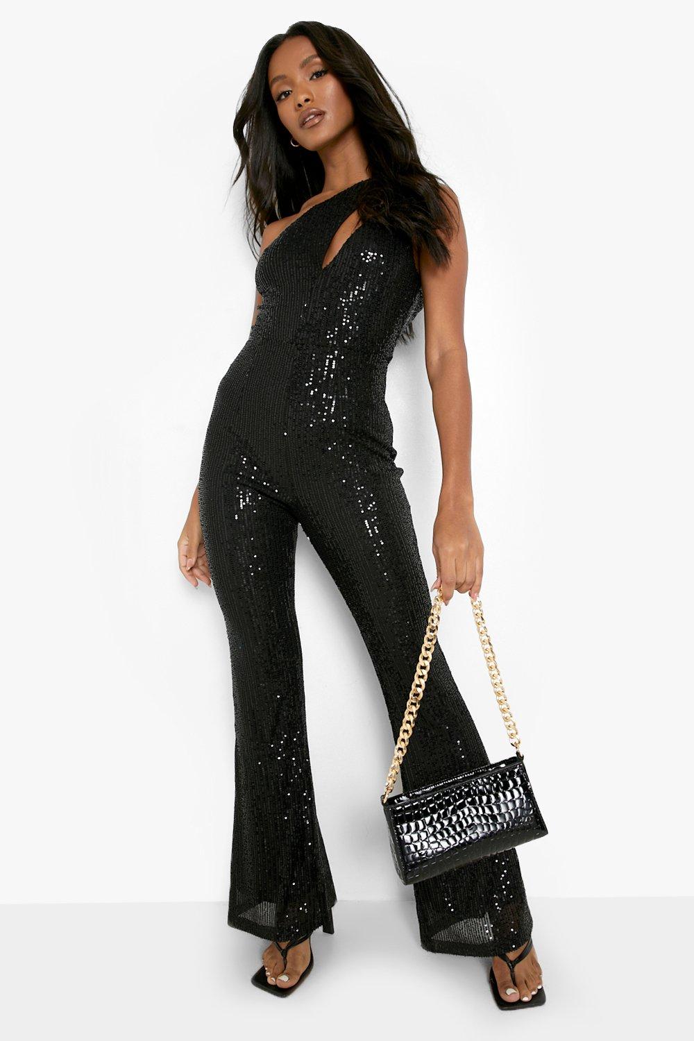 petite sequin jumpsuit