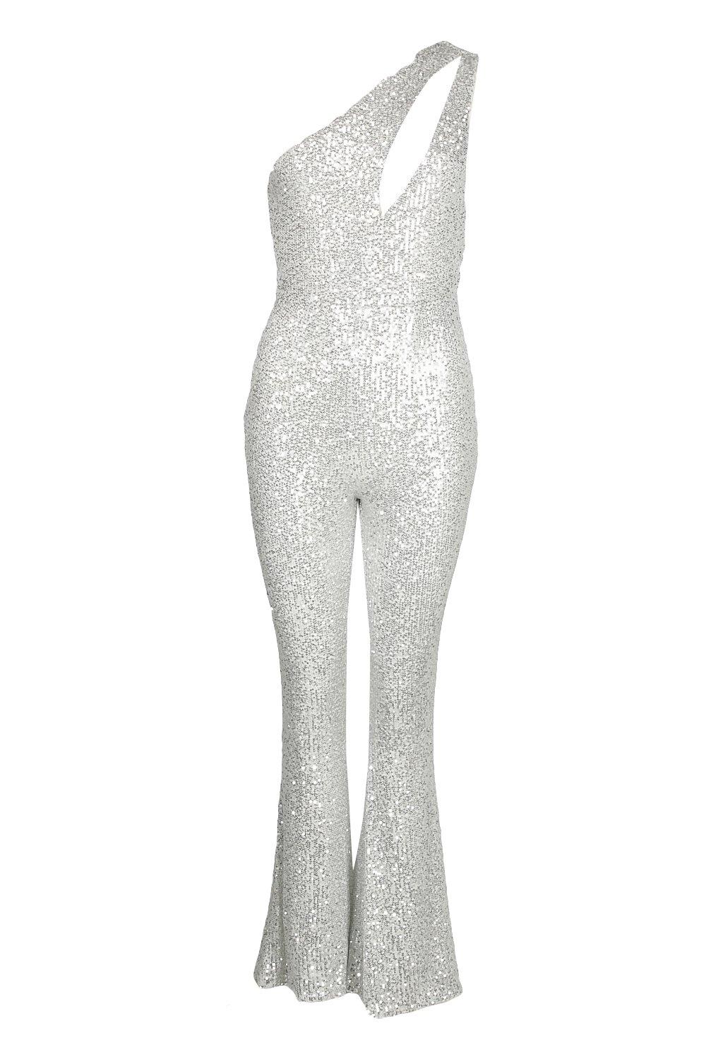 Short Silver Sequin Jumpsuit – Luz De Ibiza