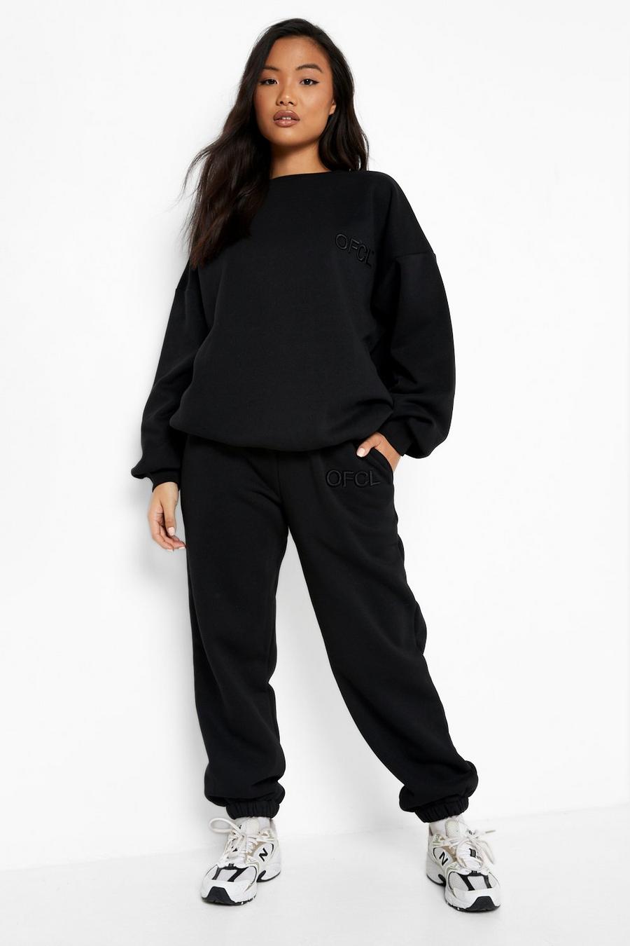 Black Petite Ofcl Embroidered Joggers image number 1