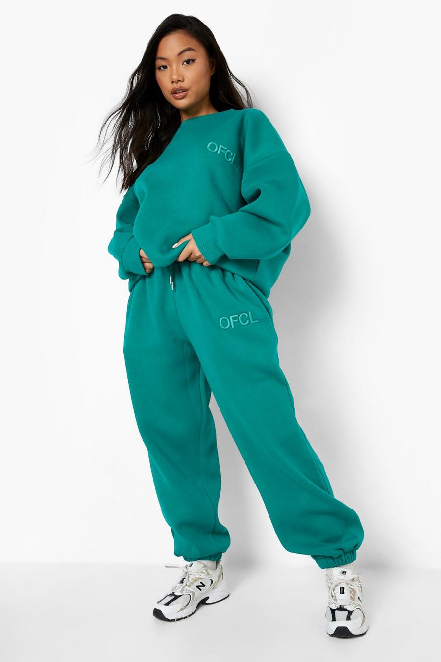 Green Petite Ofcl Embroidered Joggers image number 1