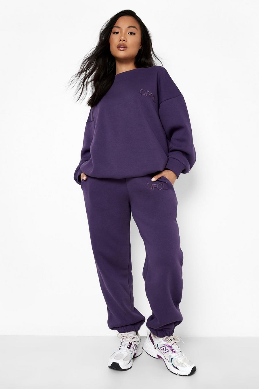 Purple Petite Ofcl Embroidered Joggers image number 1