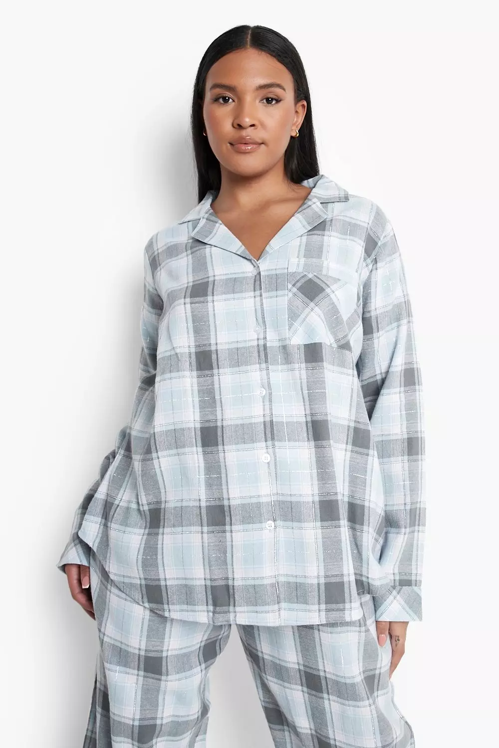 Women's check flannel pyjamas sale