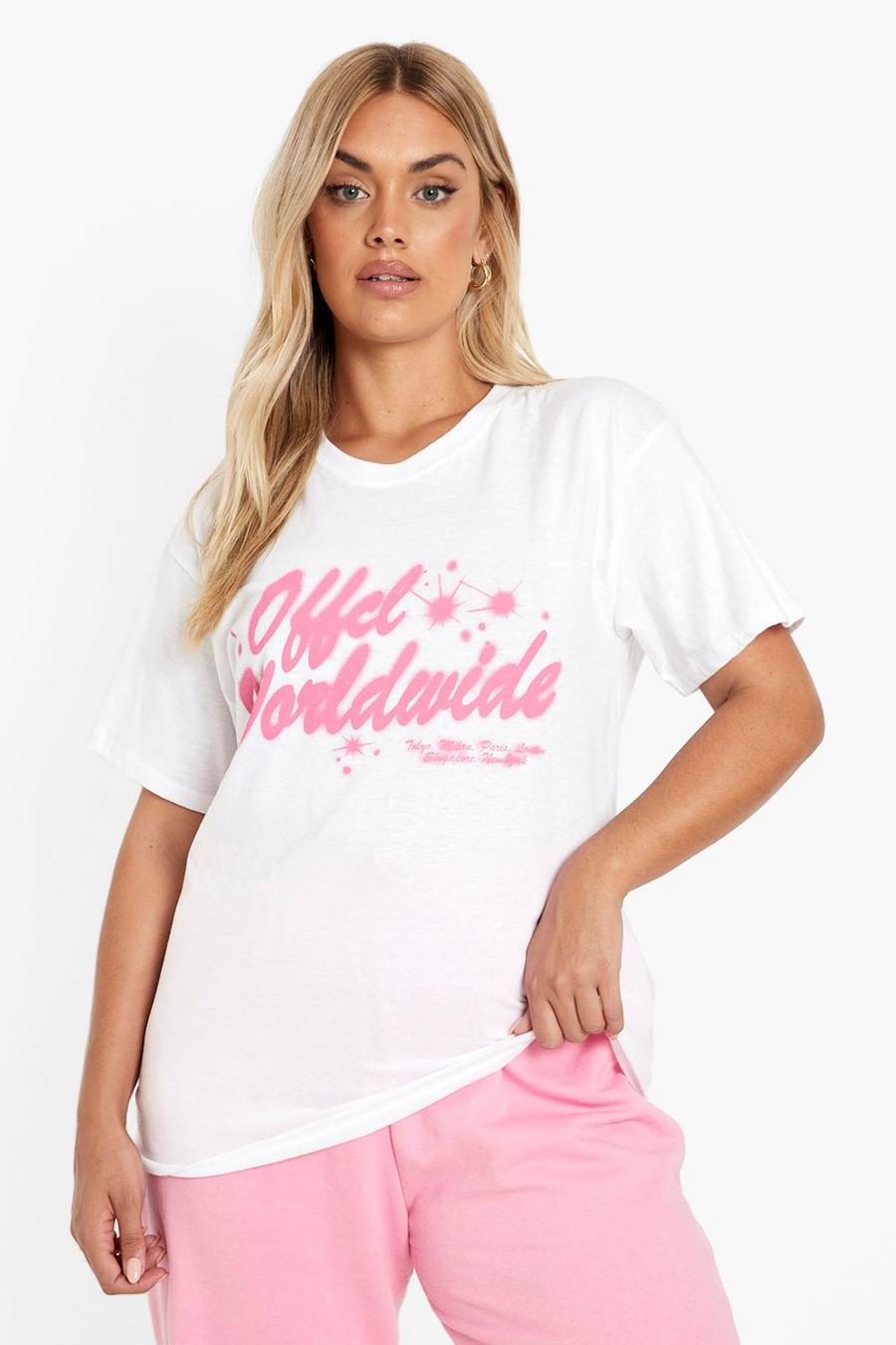 T-shirt Plus Size Official graffiti, White image number 1