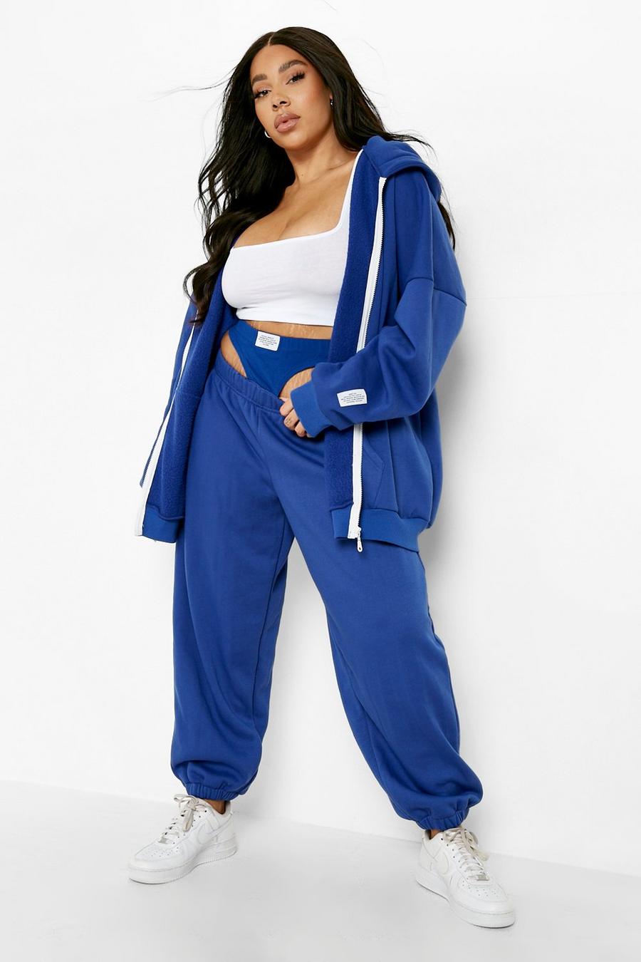 Cobalt Plus Double Layer Branded Oversized Joggers image number 1