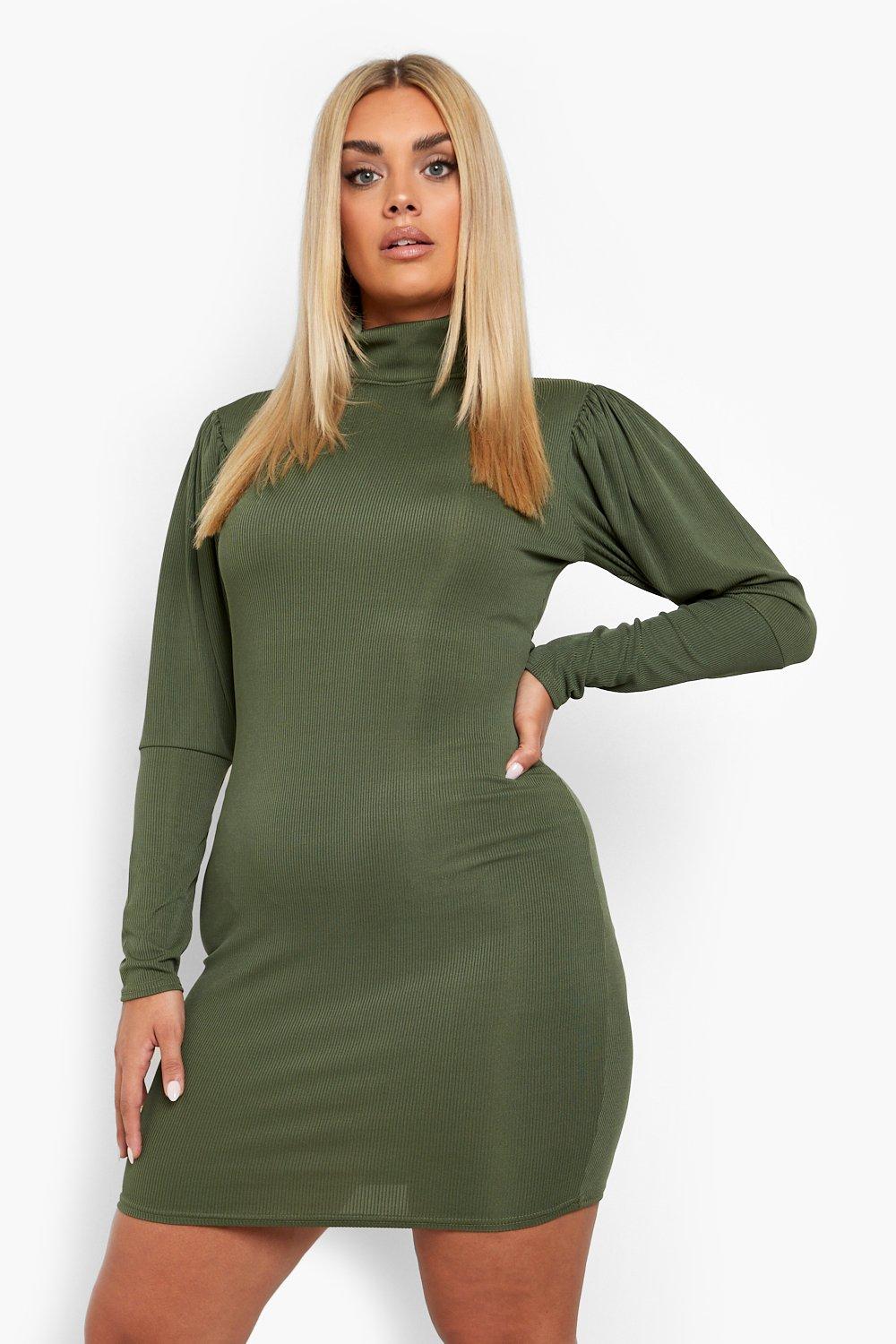 polo neck bodycon dress